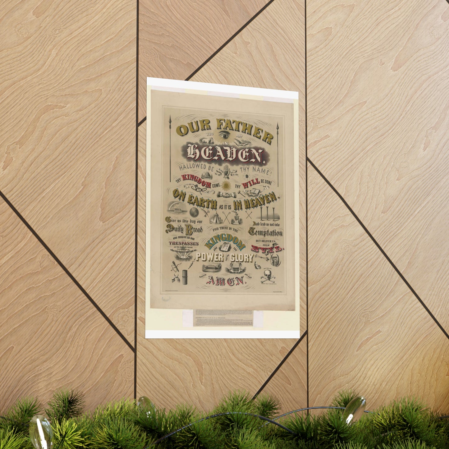 Our father who art in Heaven ... / designed by W.A. Welsher. High Quality Matte Wall Art Poster for Home, Office, Classroom