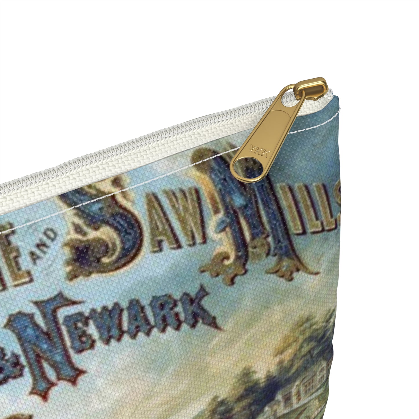 Blandy's portable steam engine and saw mills, Zanesville & Newark Ohio Large Organizer Pouch with Black Zipper