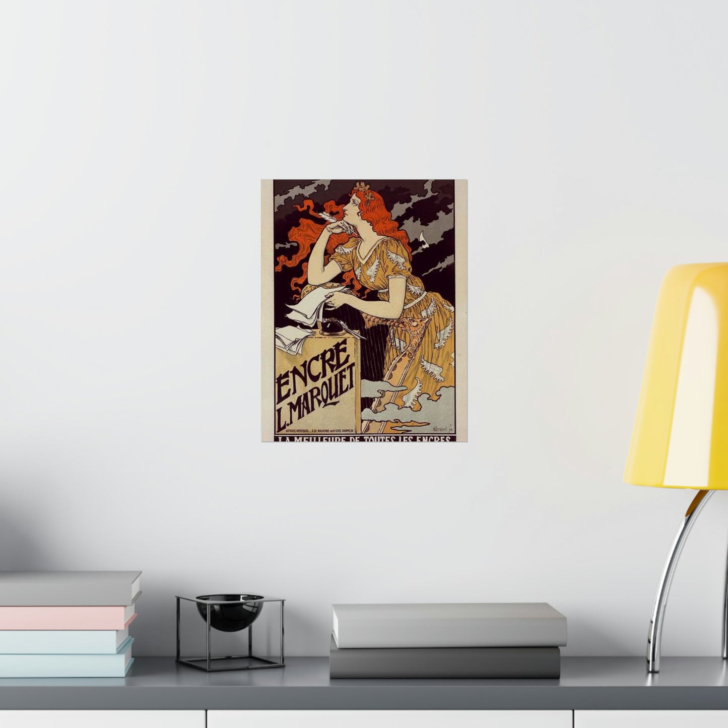 Affiche pour l' "Encre Marquet". High Quality Matte Wall Art Poster for Home, Office, Classroom
