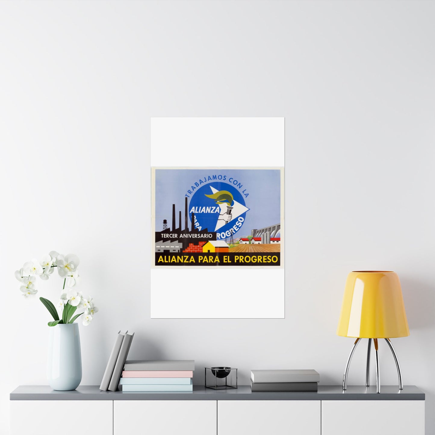 Alliance Posters, Cold War American Propaganda poster High Quality Matte Wall Art Poster for Home, Office, Classroom