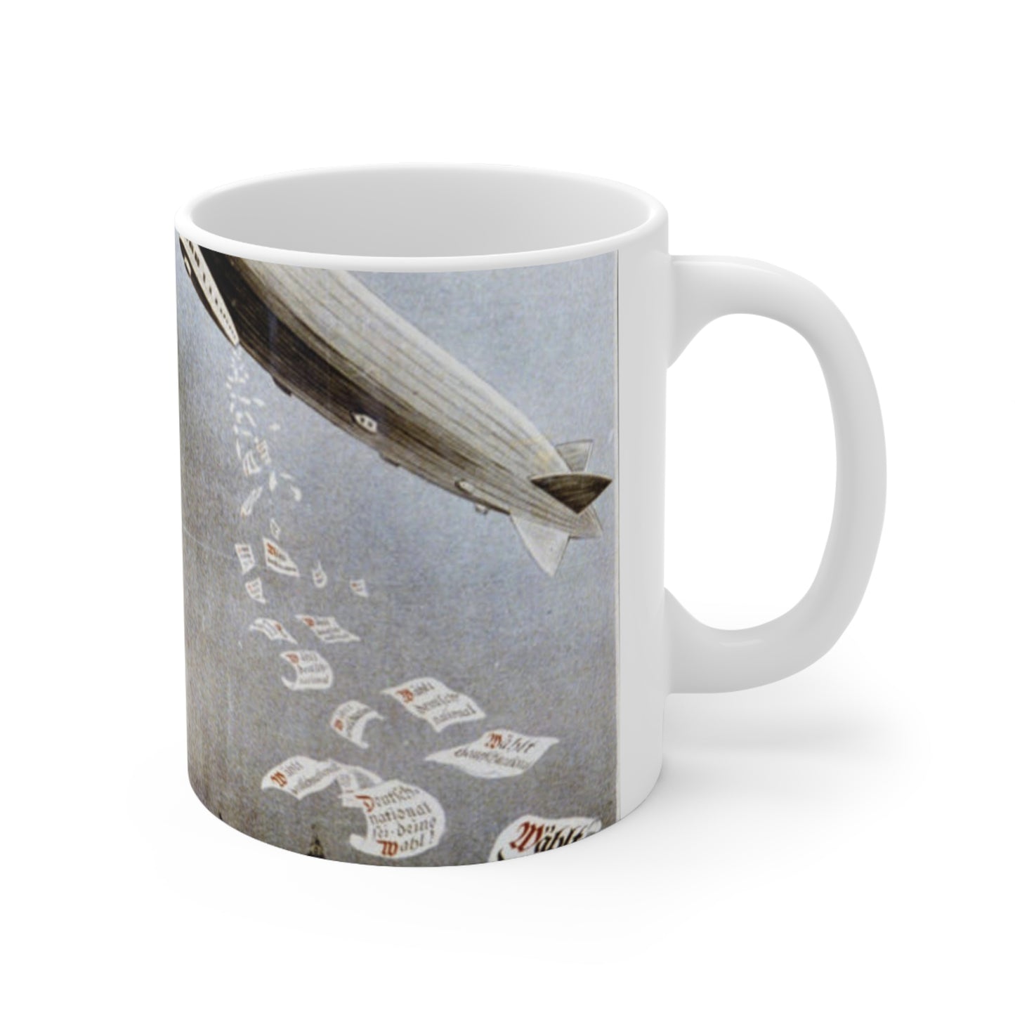 german election poster. oct 1924 - Deutsche Zeppelin Reederei Company Beautiful Novelty Ceramic Coffee Mug 11oz