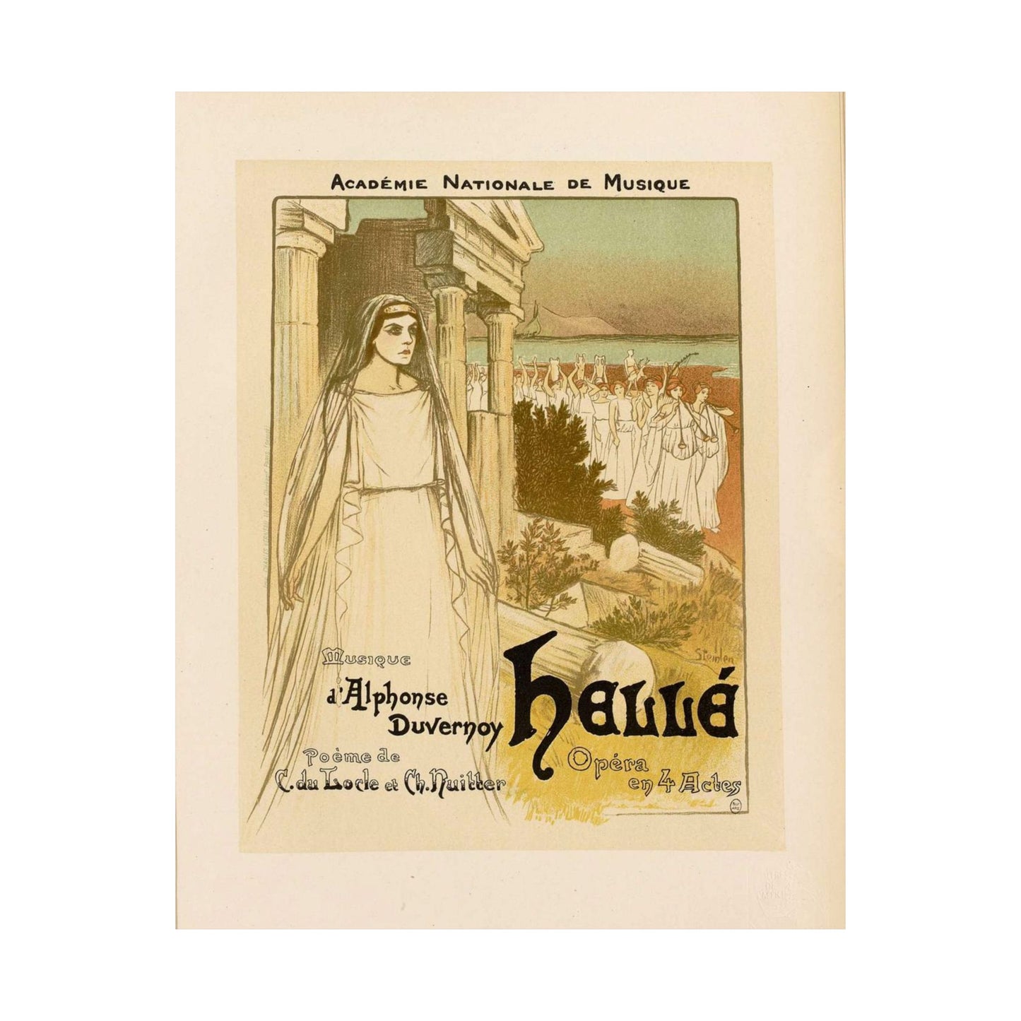 Maîtres de l'affiche V 1 - Pl 34 - Steinlen High Quality Matte Wall Art Poster for Home, Office, Classroom