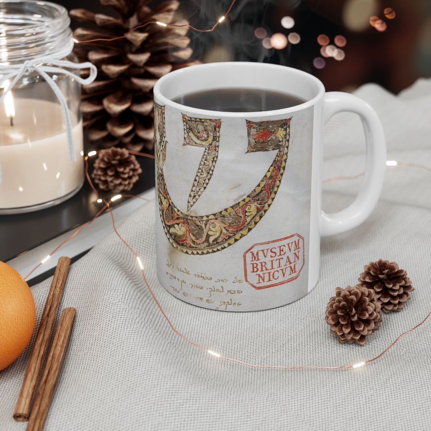 Decorated letter from BL Harley 7586A, f. 2 Beautiful Novelty Ceramic Coffee Mug 11oz