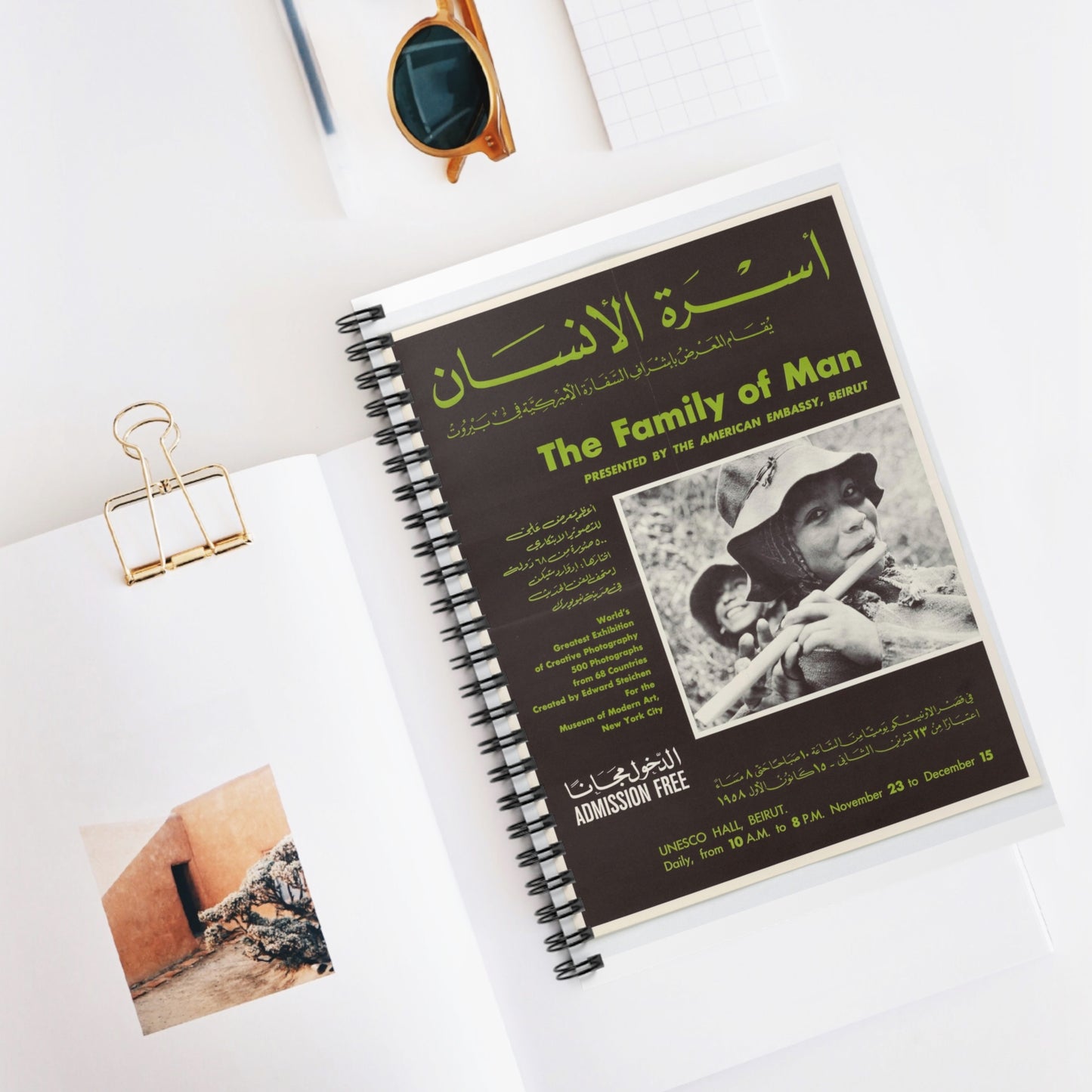 Poster: The Family of Man - Public domain portrait print Spiral Bound Ruled Notebook with Printed Cover
