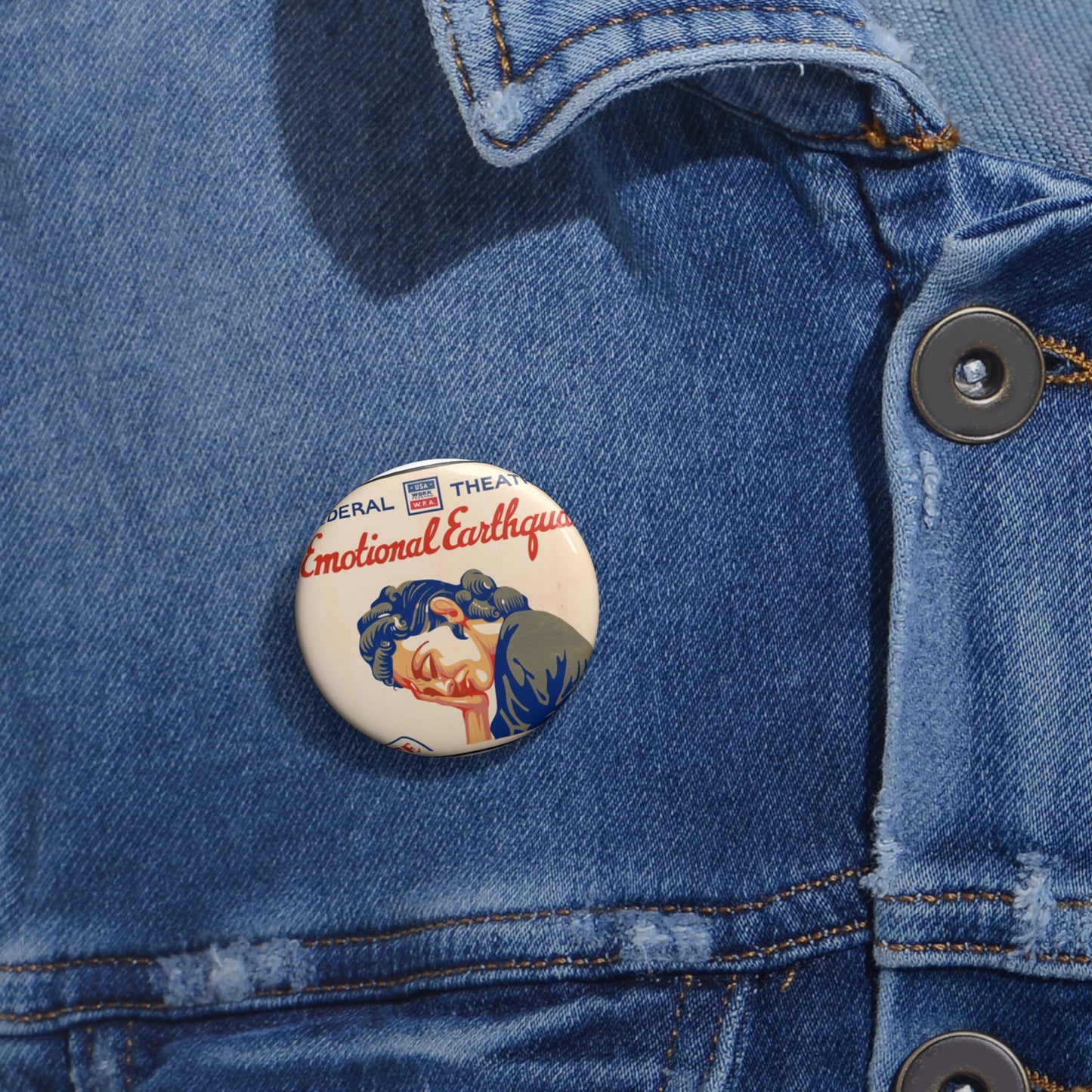 A Bill of Divorcement - Public domain poster, Music division, Library of Congress Pin Buttons with Crisp Design