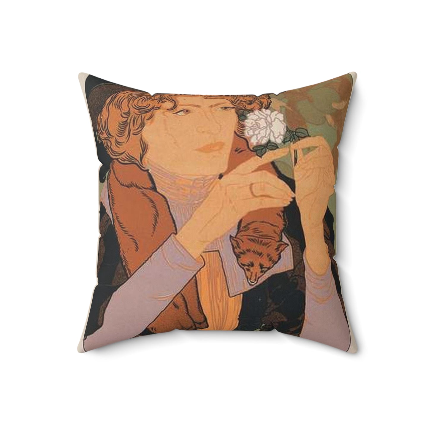 Affiche pour le Salon des Cent, "5e Exposition d'Art". Decorative Accent Square Pillow