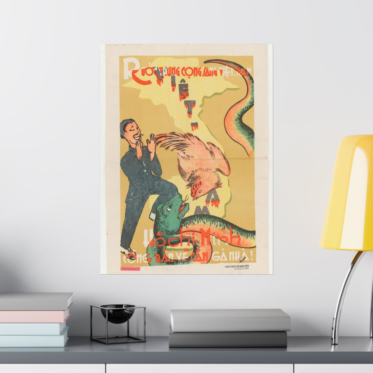 Viet Poster #2, Cold War American Propaganda poster High Quality Matte Wall Art Poster for Home, Office, Classroom