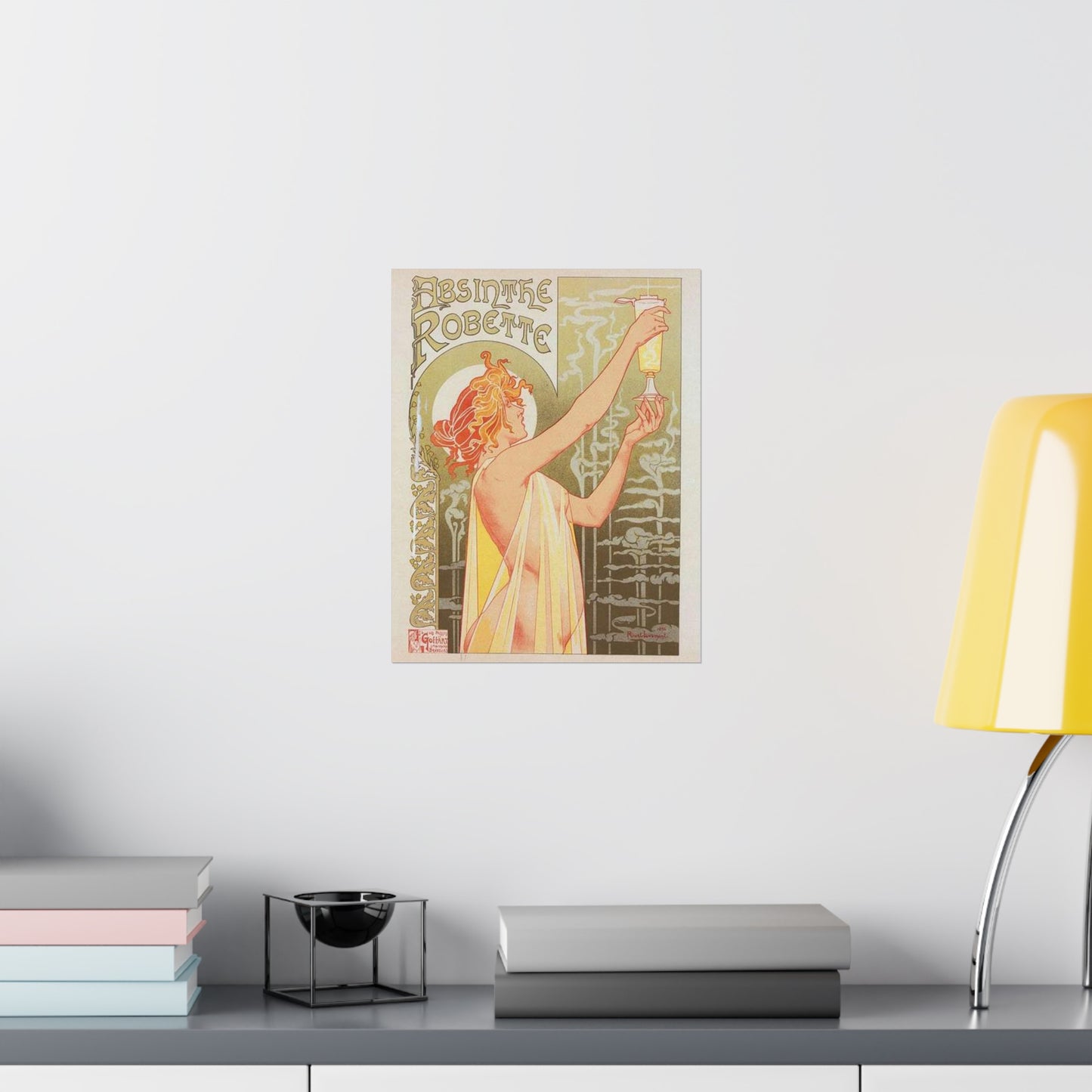Affiche belge pour l' "Absinthe Robette". High Quality Matte Wall Art Poster for Home, Office, Classroom