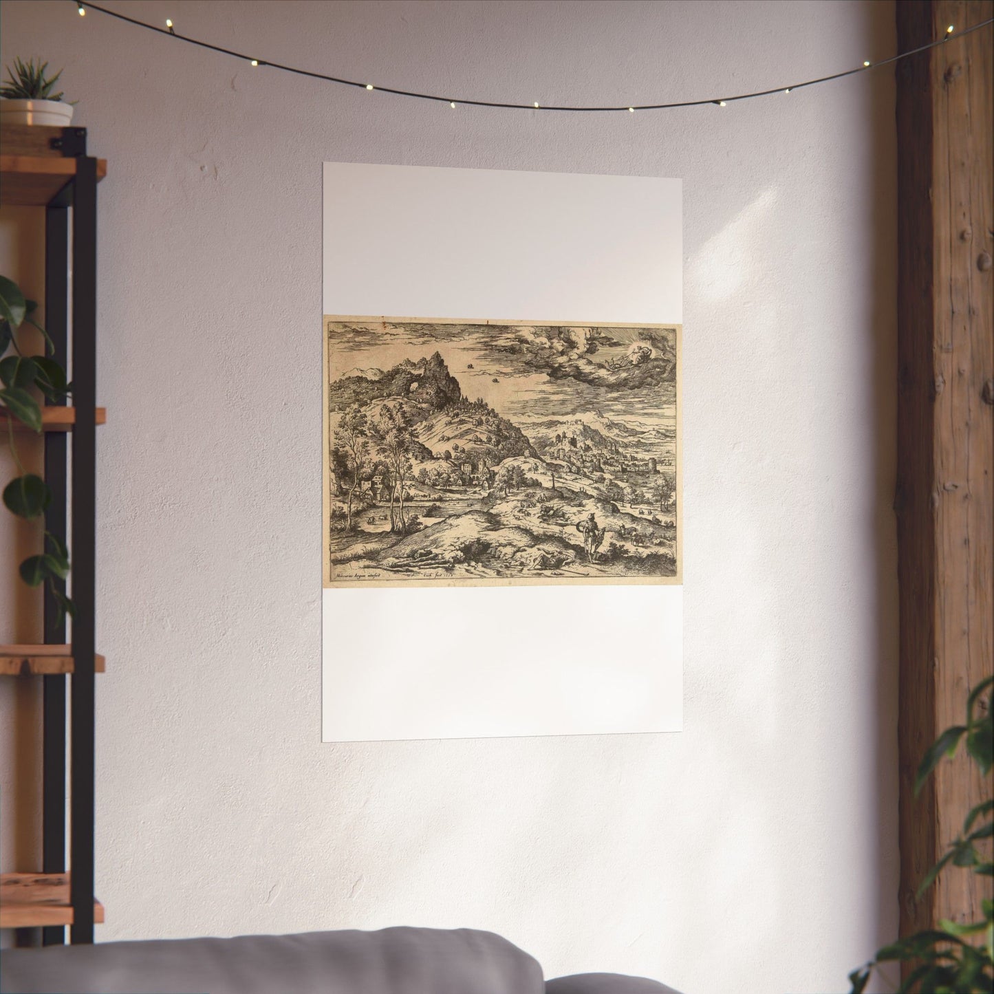 Hieronymus Cock - Mercurius met het hoofd van Argus High Quality Matte Wall Art Poster for Home, Office, Classroom
