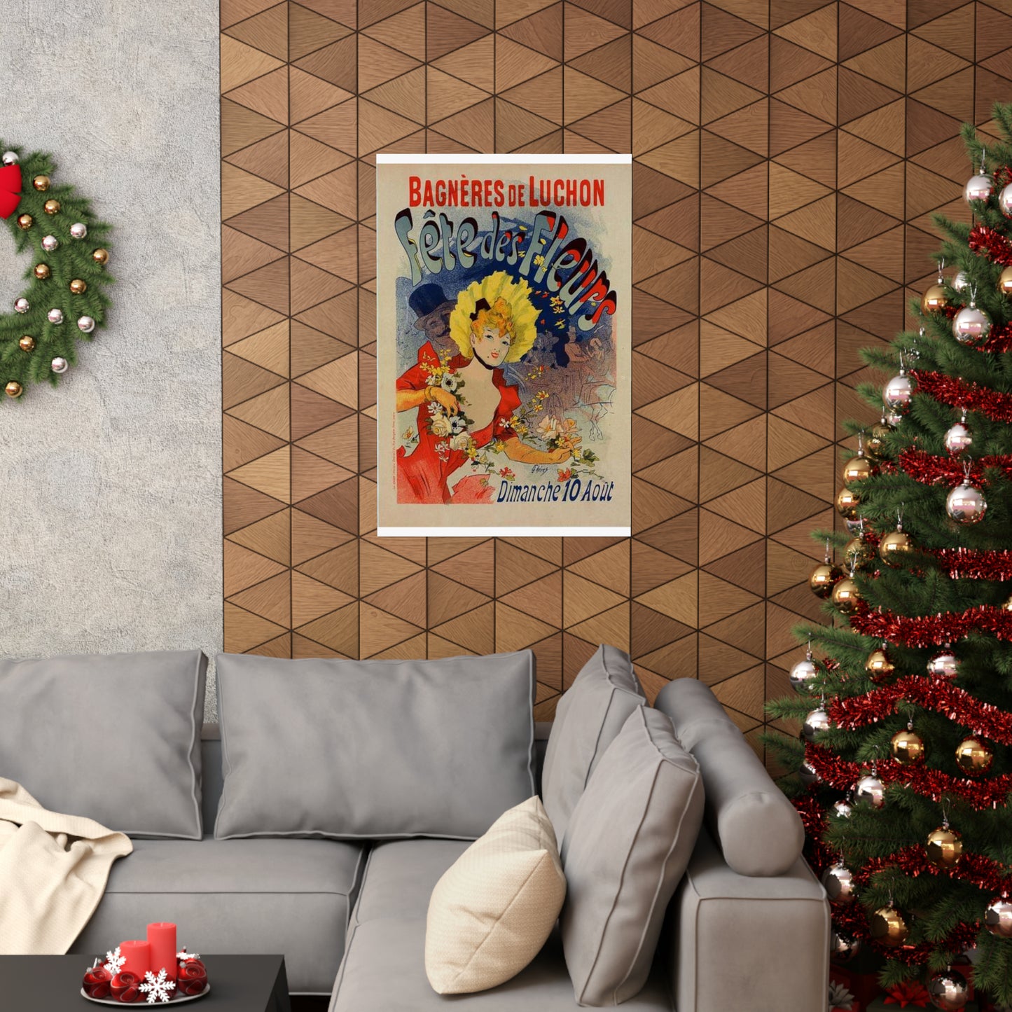 Affiche pour la "Fête des Fleurs de Bagnères-de-Luchon". High Quality Matte Wall Art Poster for Home, Office, Classroom