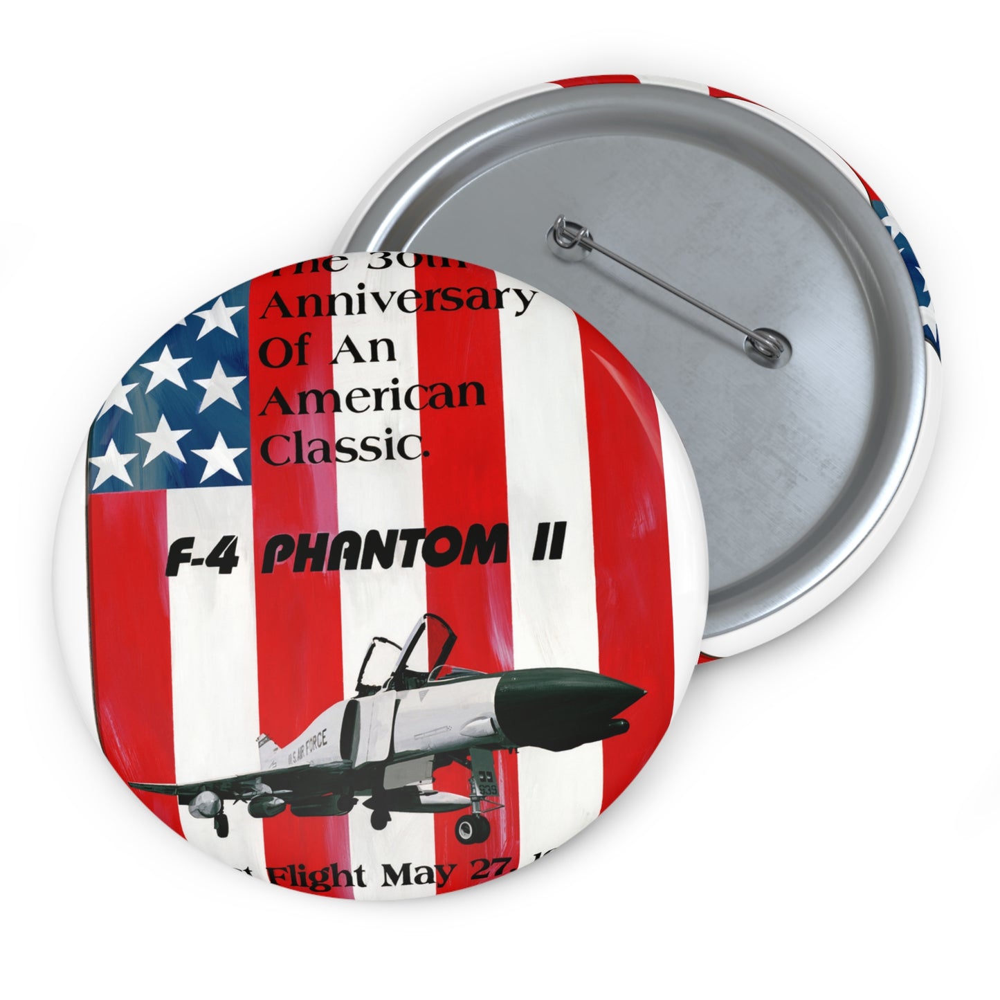 Artwork: "American Classic". Artist: David Zlotky, US Air Force Art Collection Pin Buttons with Crisp Design