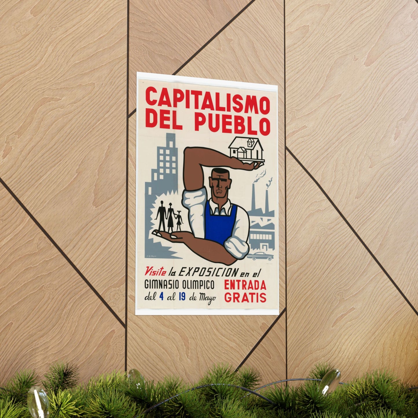 People's Capitalism Poster, United States information service propaganda High Quality Matte Wall Art Poster for Home, Office, Classroom