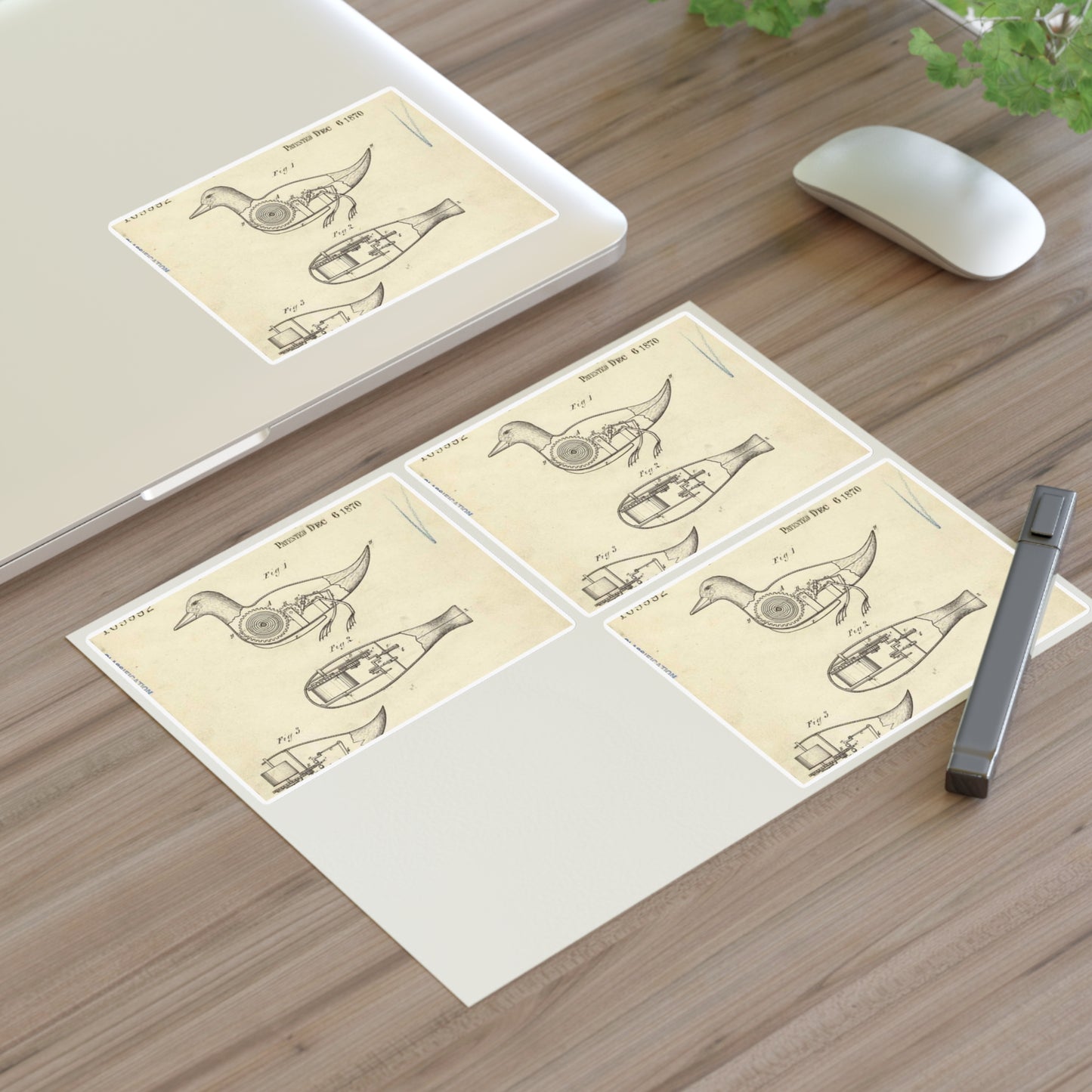 Patent drawing - Drawing of Aquatic Toy Public domain image Laminated UV Protective Vinyl Stickers