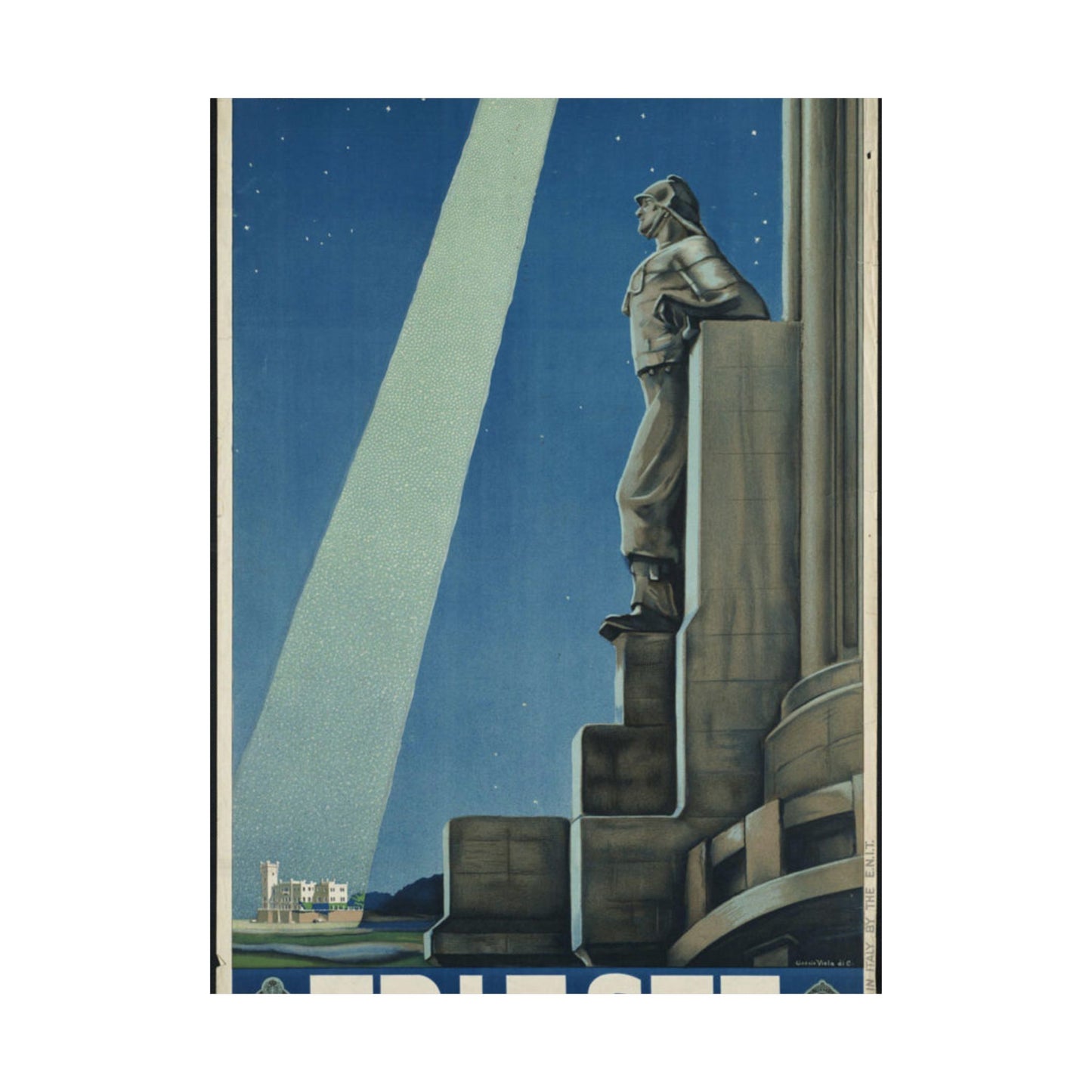 Trieste. Vintage Travel Posters, 1920s-1930s High Quality Matte Wall Art Poster for Home, Office, Classroom