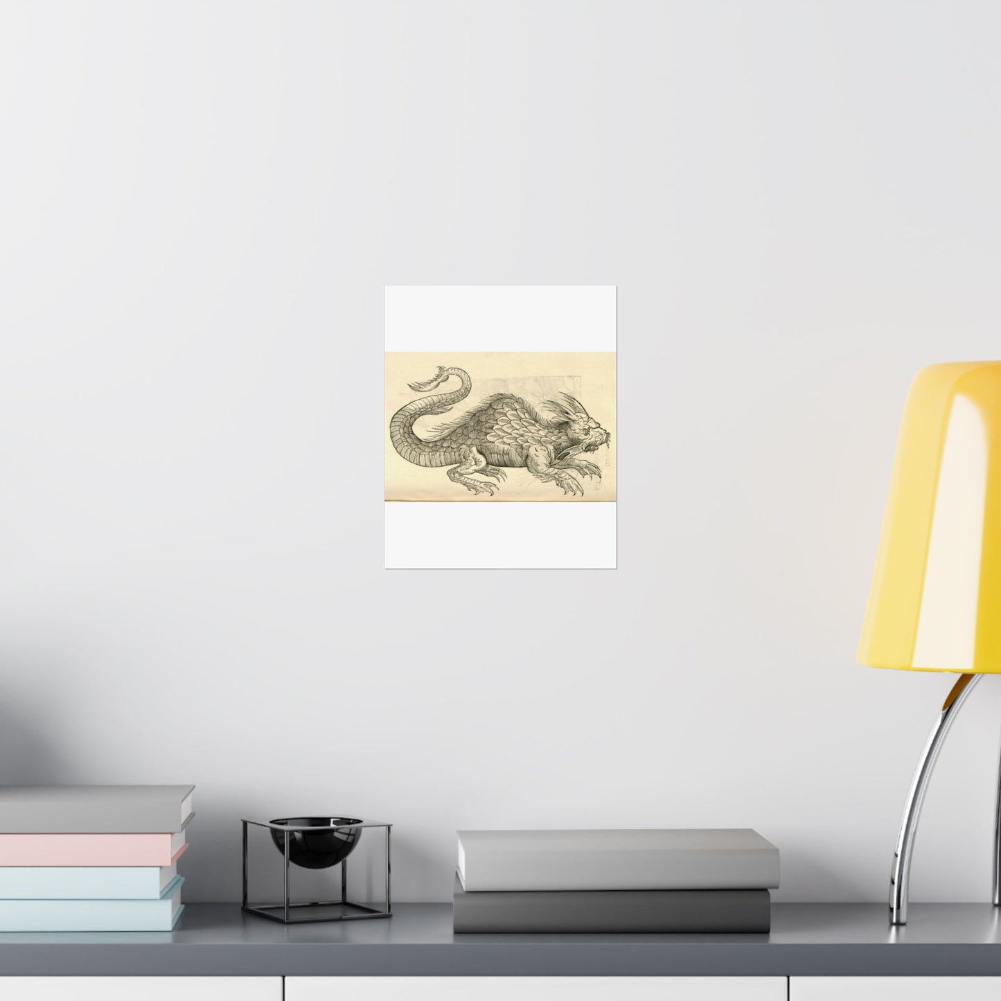 Orobonis Piscis effigies - Public domain portrait drawing High Quality Matte Wall Art Poster for Home, Office, Classroom