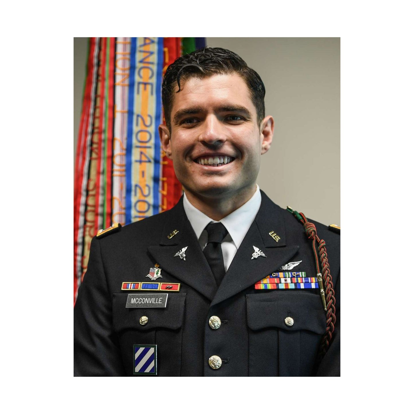 Cpt. Ryan McConville poses for a photo during his promotion High Quality Matte Wall Art Poster for Home, Office, Classroom