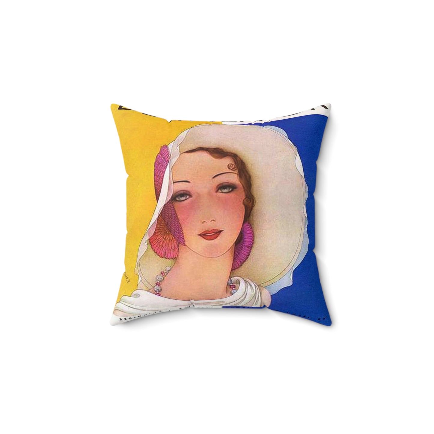 Delineator 1930-08 - Art Deco public domain image Decorative Accent Square Pillow
