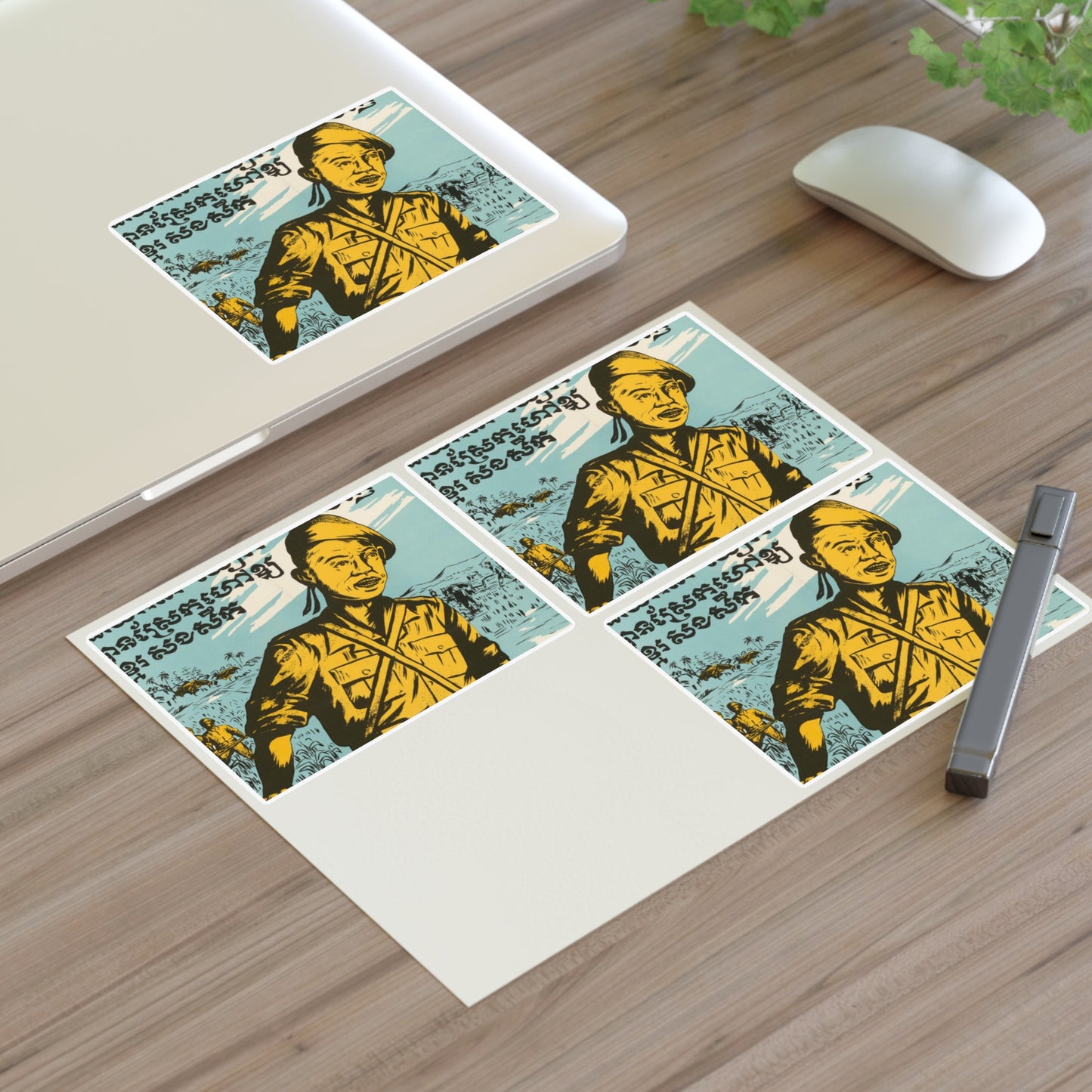 Cambodian - Blood, United States information service propaganda Laminated UV Protective Vinyl Stickers
