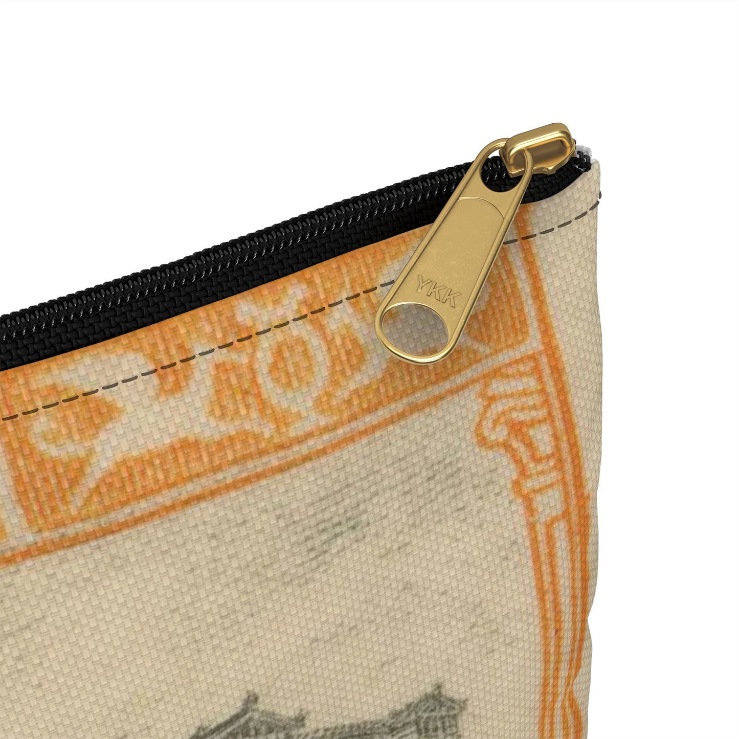 Frimärke ur Gösta Bodmans filatelistiska motivsamling, påbörjad 1950.Frimärke från Grekland, 1927. Motiv av Akademien i Athén. Large Organizer Pouch with Black Zipper