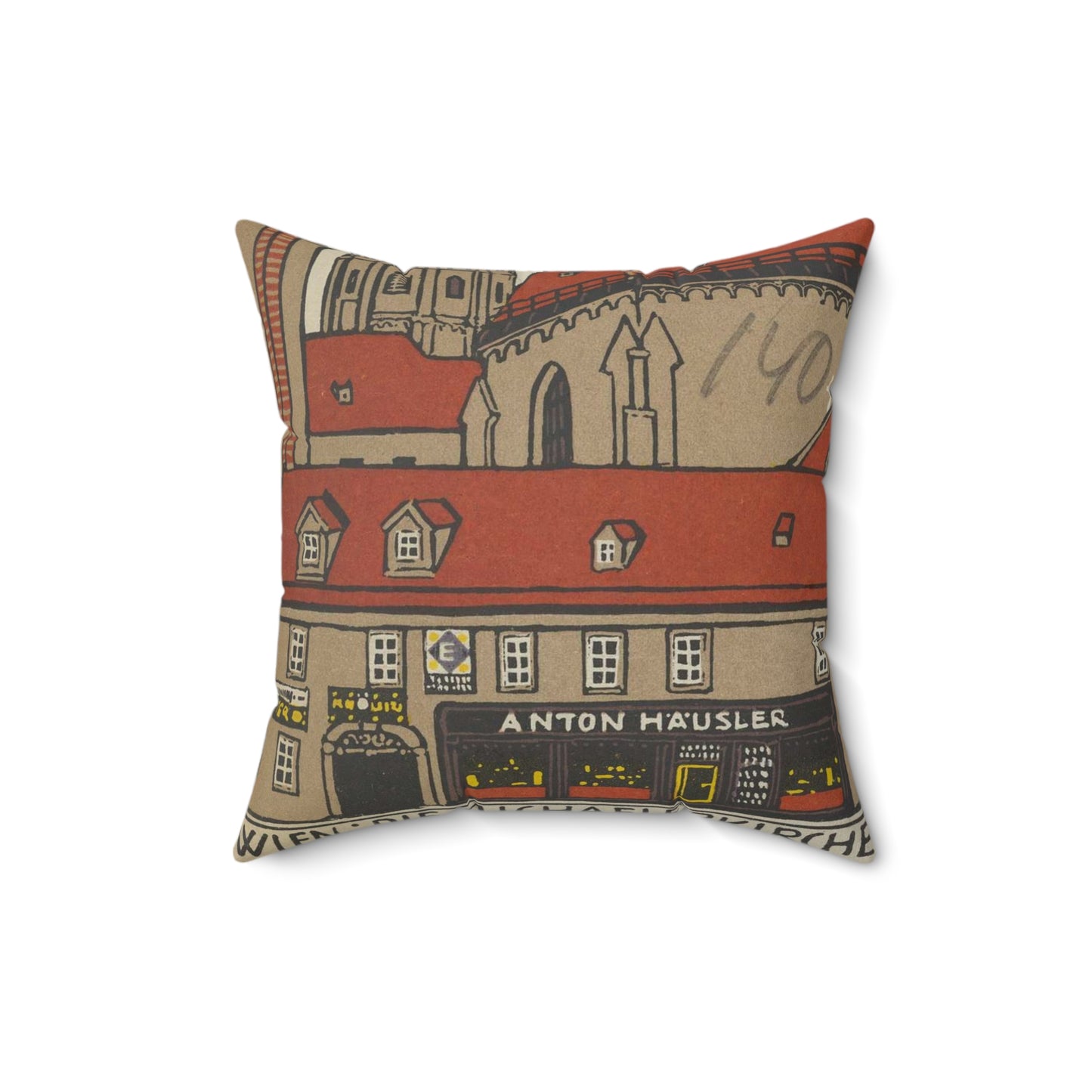 Vienna- St. Michael's Church (Wien- Die Michaelerkirche) MET DP844347 Decorative Accent Square Pillow