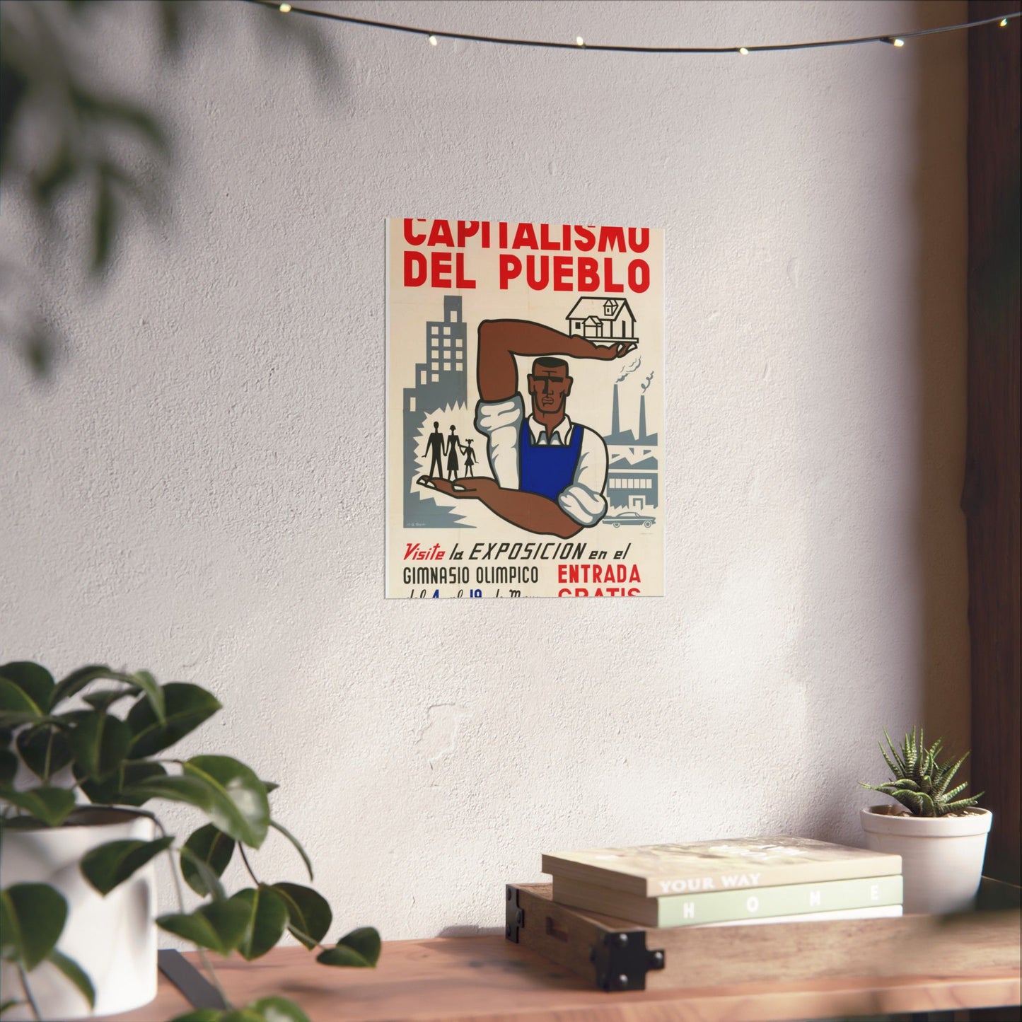 People's Capitalism Poster, United States information service propaganda High Quality Matte Wall Art Poster for Home, Office, Classroom
