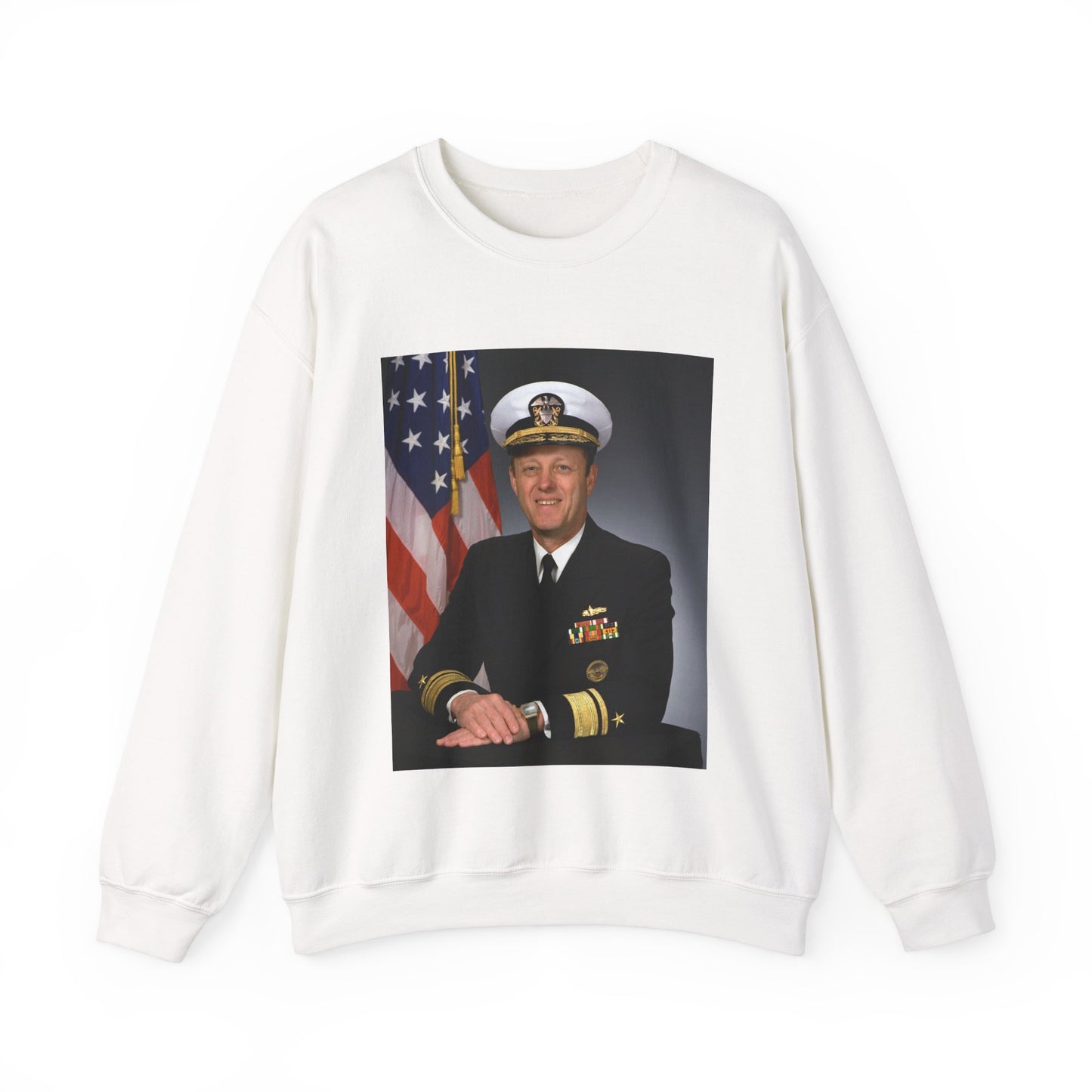 RADM James B. Greene, USN (covered) White Heavy Blend Adult Crew Neck SweatShirt