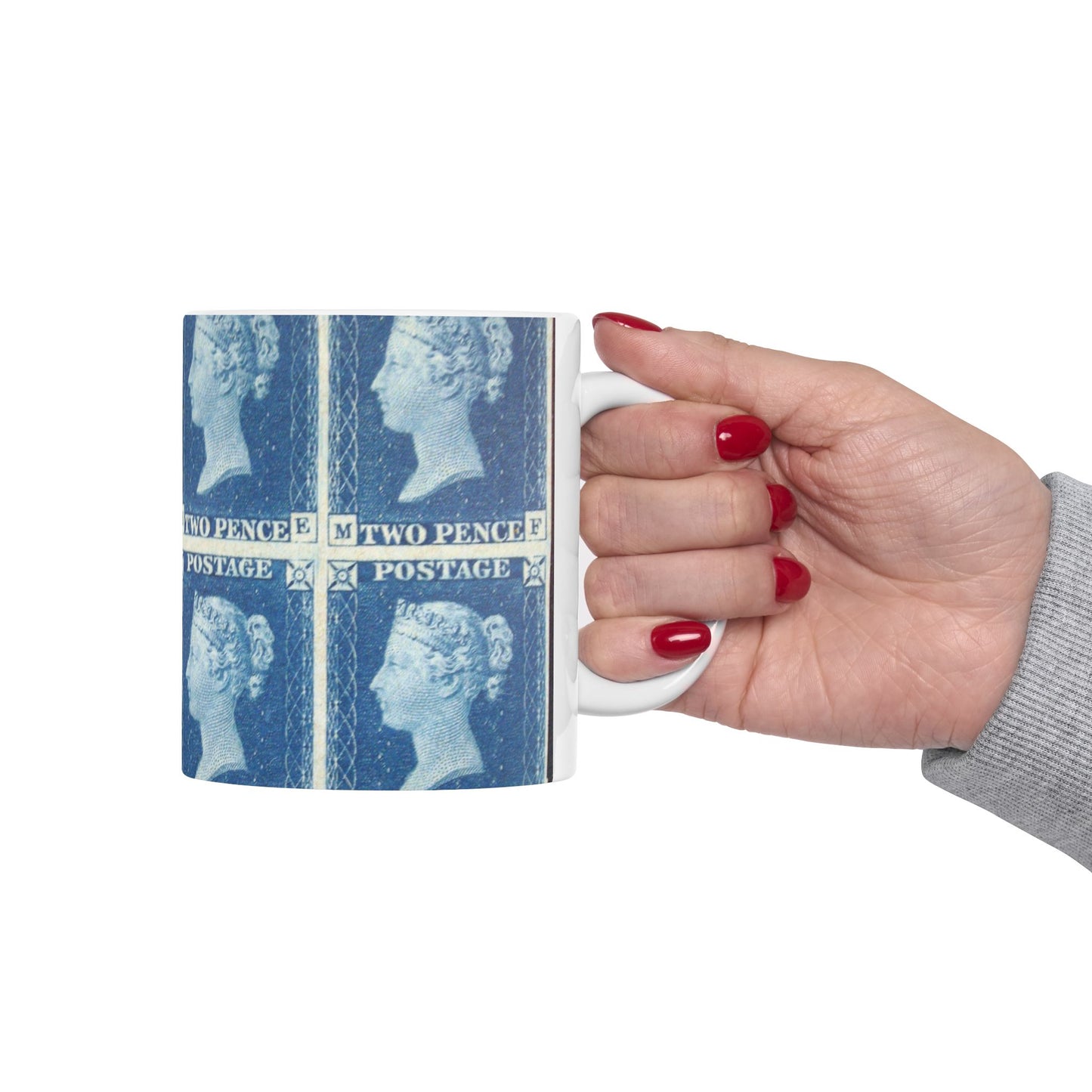 "Two Penny Blue" postage stamps Beautiful Novelty Ceramic Coffee Mug 11oz