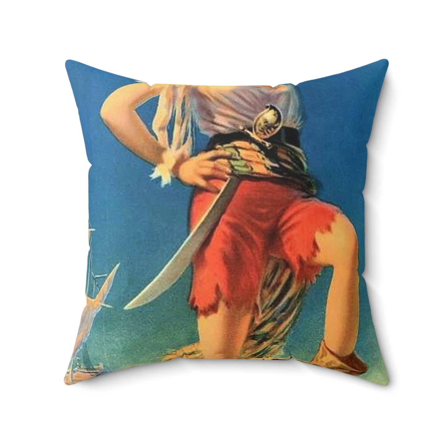 Bringing Home the Treasure, print of painting by Edward Mason Eggleston, 1929, cropped by publisher for narrow calendar Decorative Accent Square Pillow