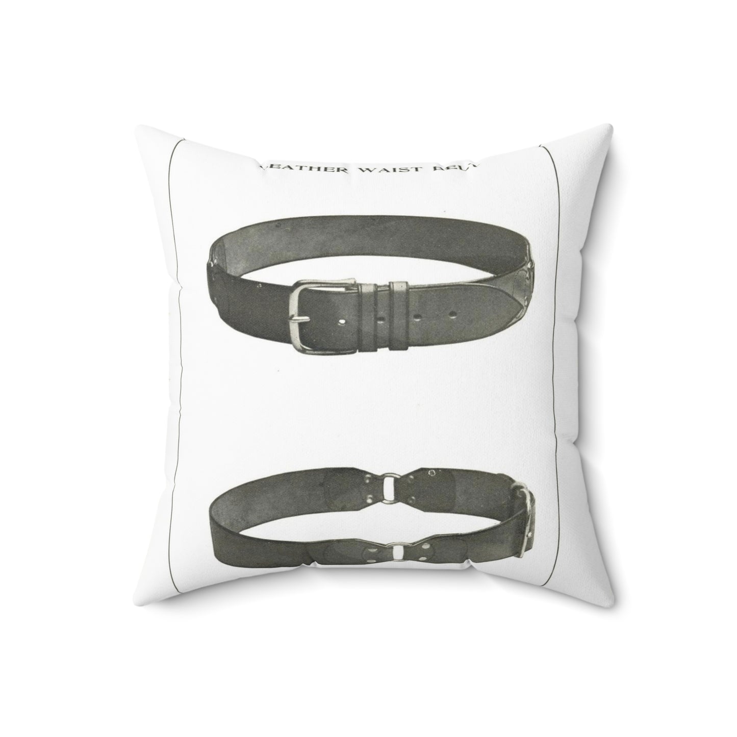 Patent drawing - Leather Waist Belt - . Public domain image Decorative Accent Square Pillow