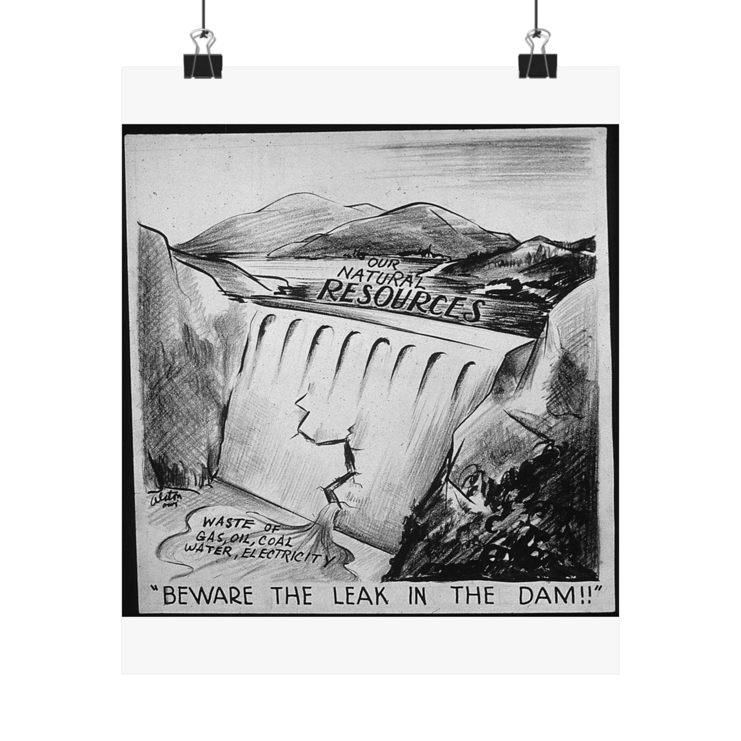 "BEWARE OF THE LEAK IN THE DAM!!" High Quality Matte Wall Art Poster for Home, Office, Classroom