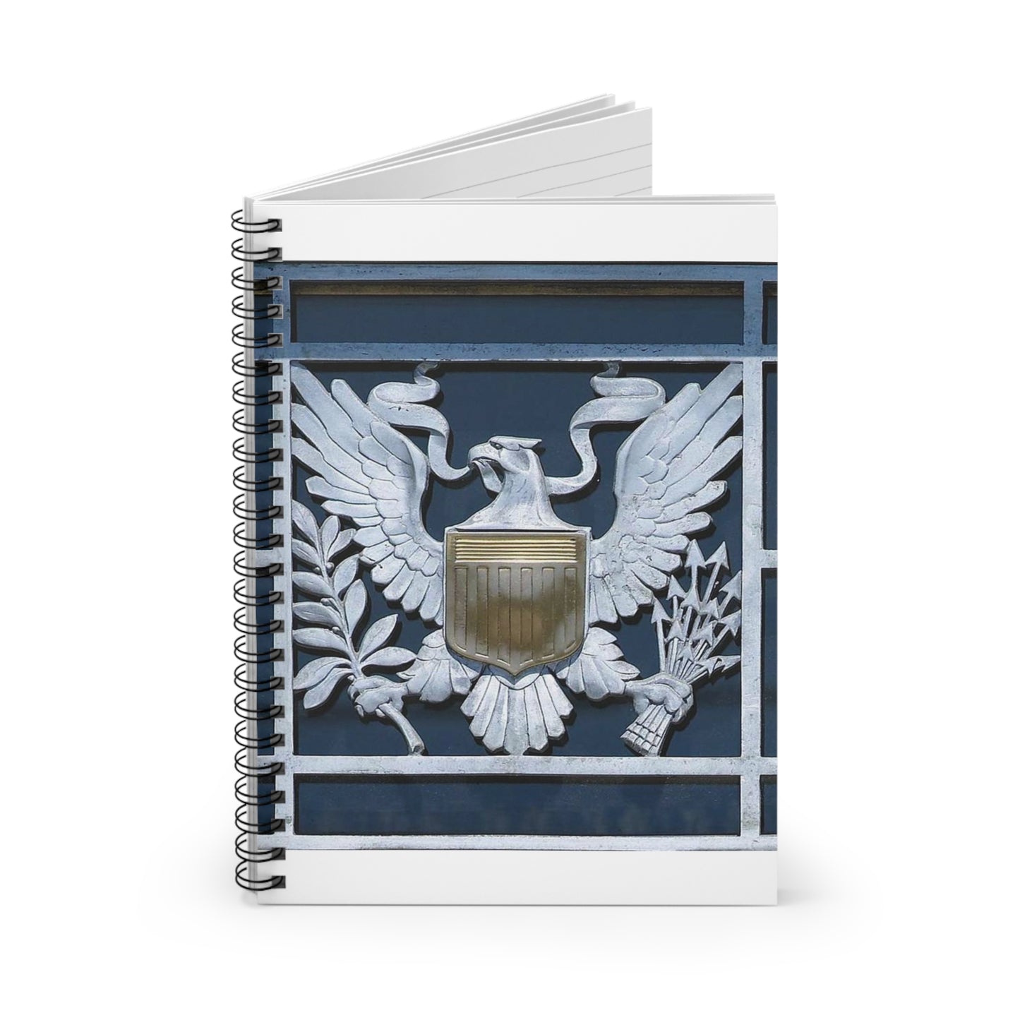 Door detail, Robert J. Nealon Federal Building and U.S. Courthouse, Scranton, Pennsylvania Spiral Bound Ruled Notebook with Printed Cover
