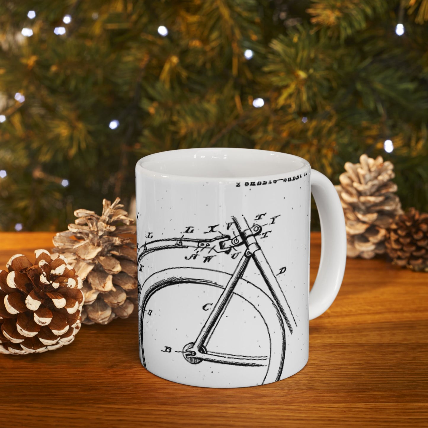 Patent Drawing of Engine - Bicycle Trailer Patent (1903) Public domain image Beautiful Novelty Ceramic Coffee Mug 11oz