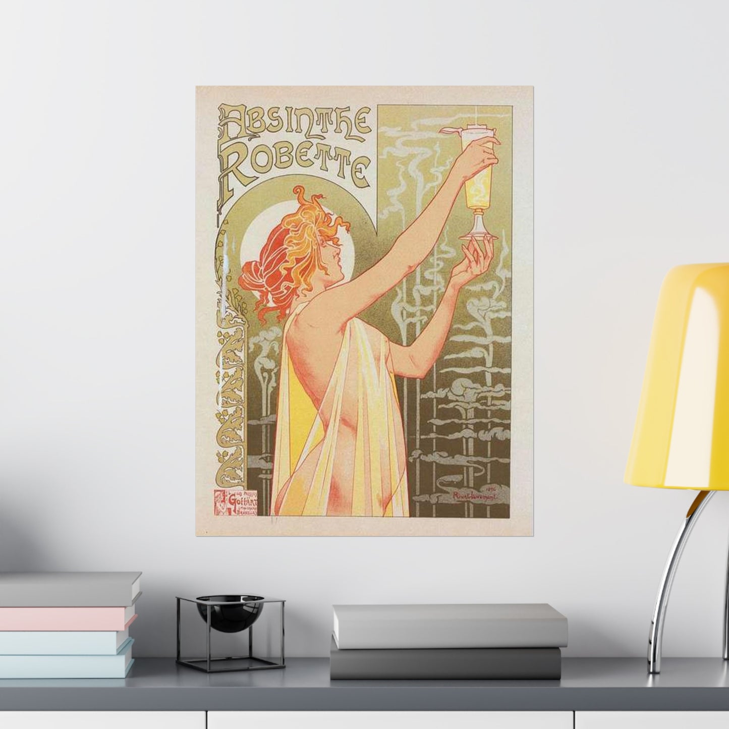 Affiche belge pour l' "Absinthe Robette". High Quality Matte Wall Art Poster for Home, Office, Classroom
