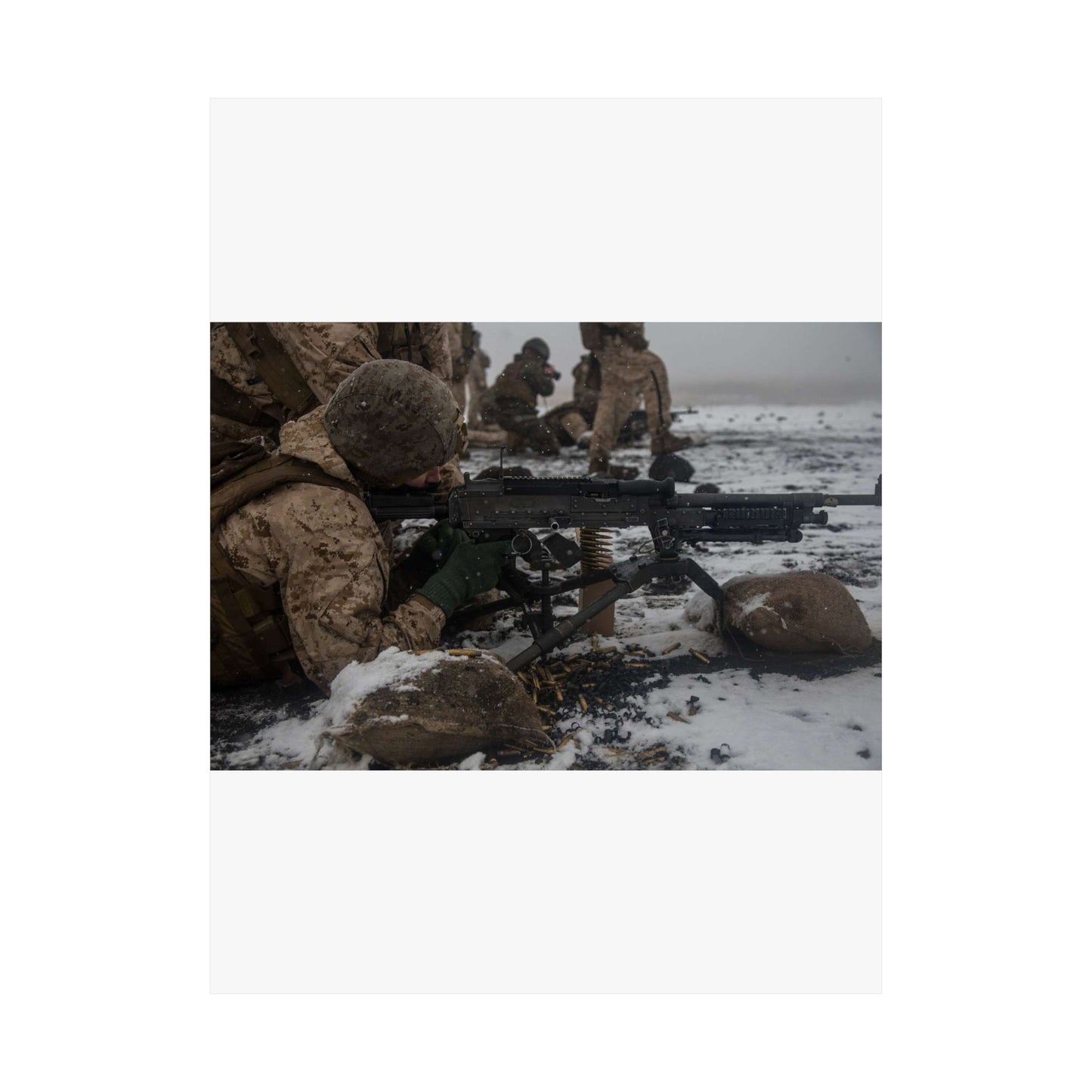 U.S. Marine Corps Lance Cpl. Jimmy Medders, a machine High Quality Matte Wall Art Poster for Home, Office, Classroom