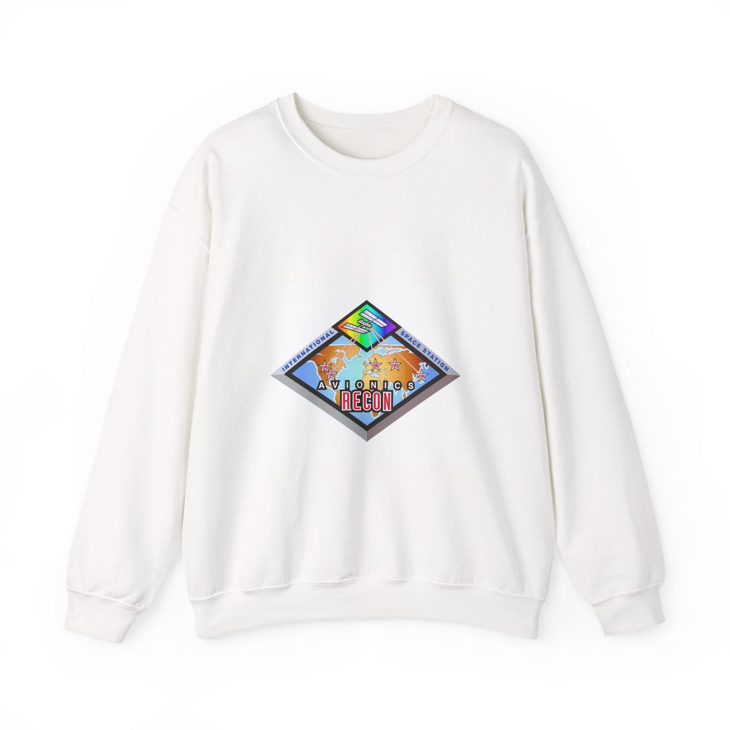 Logo for the International Space Station Avionics Recon team White Heavy Blend Adult Crew Neck SweatShirt