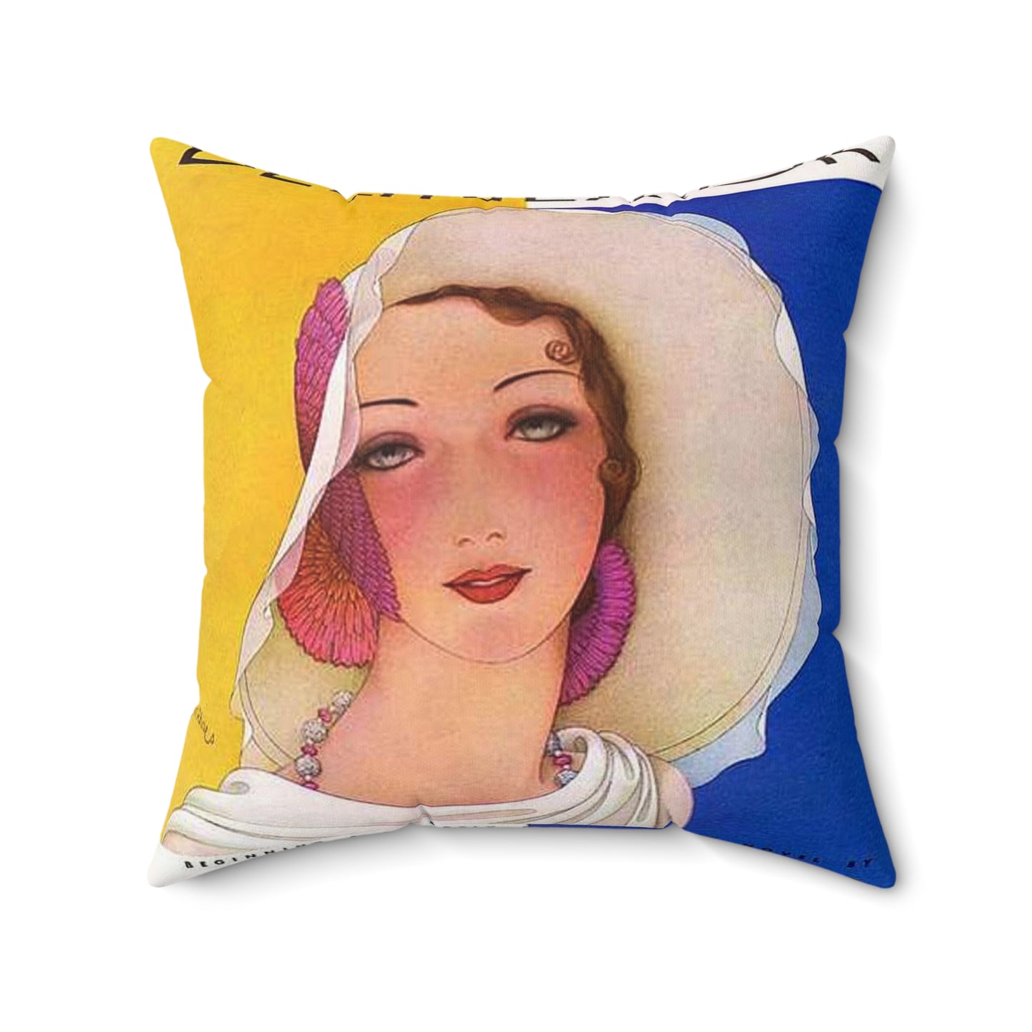 Delineator 1930-08 - Art Deco public domain image Decorative Accent Square Pillow