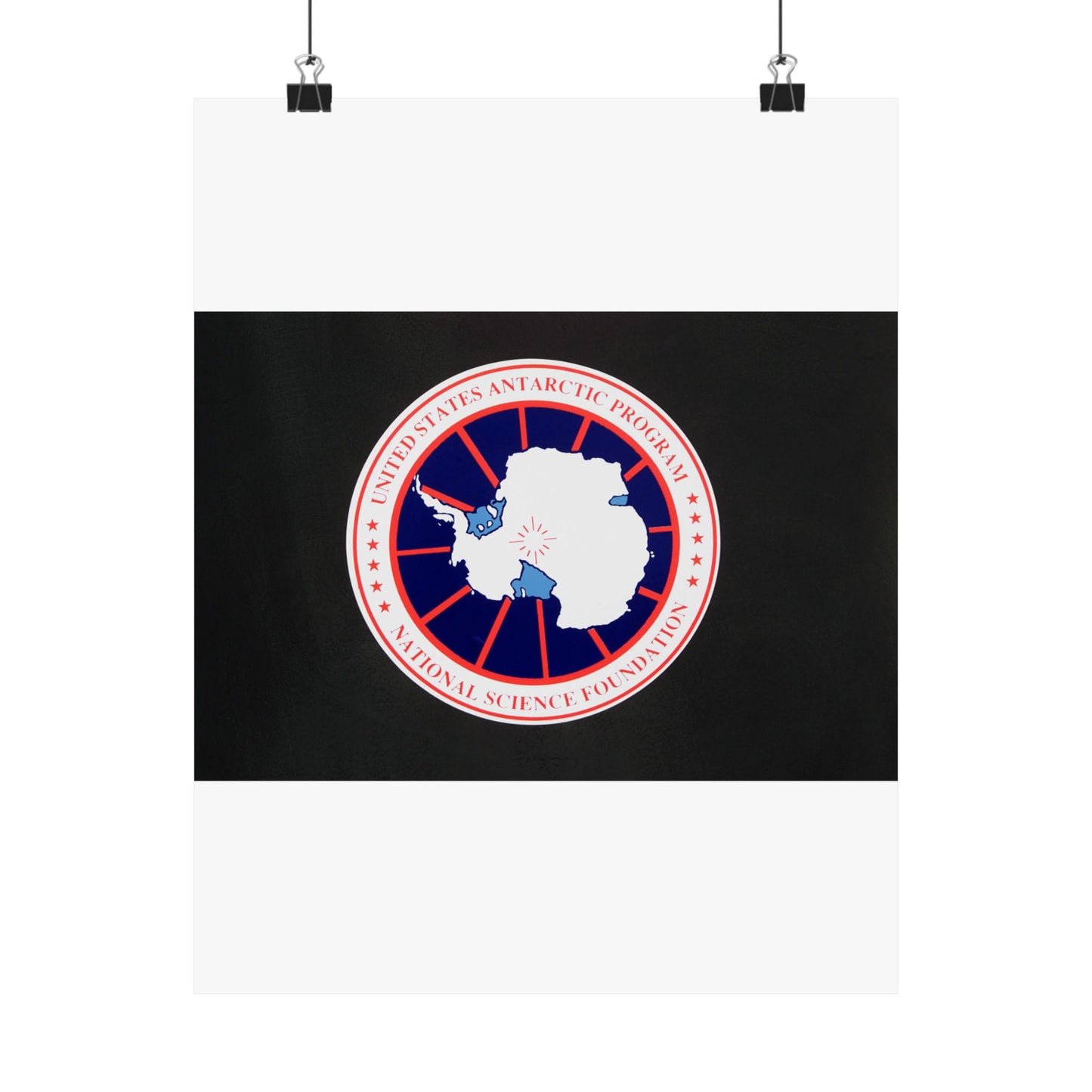 Logo of The National Science Foundation United States Antarctic Program High Quality Matte Wall Art Poster for Home, Office, Classroom