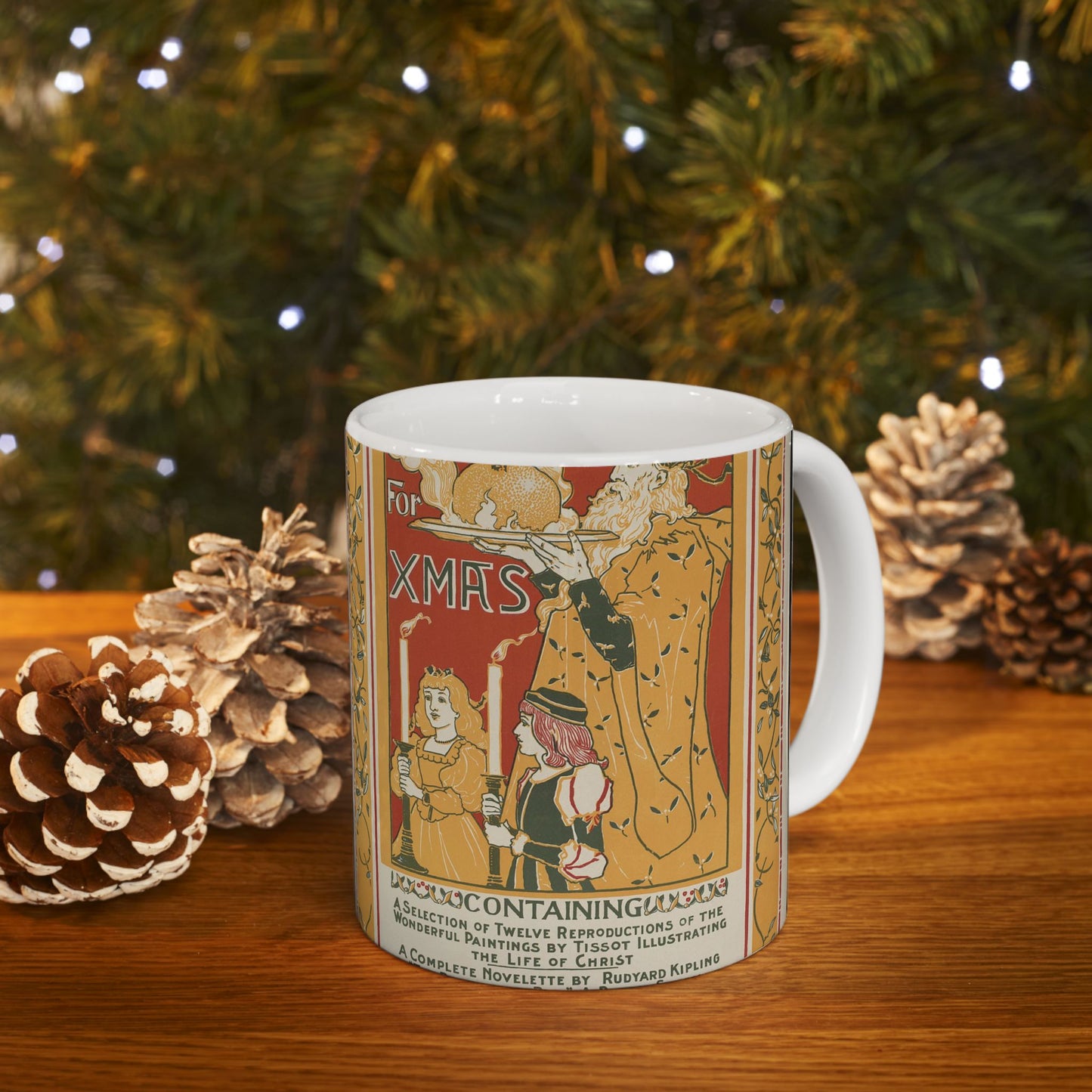 Louis Rhead - The century for Xmas, Art Nouveau poster Beautiful Novelty Ceramic Coffee Mug 11oz