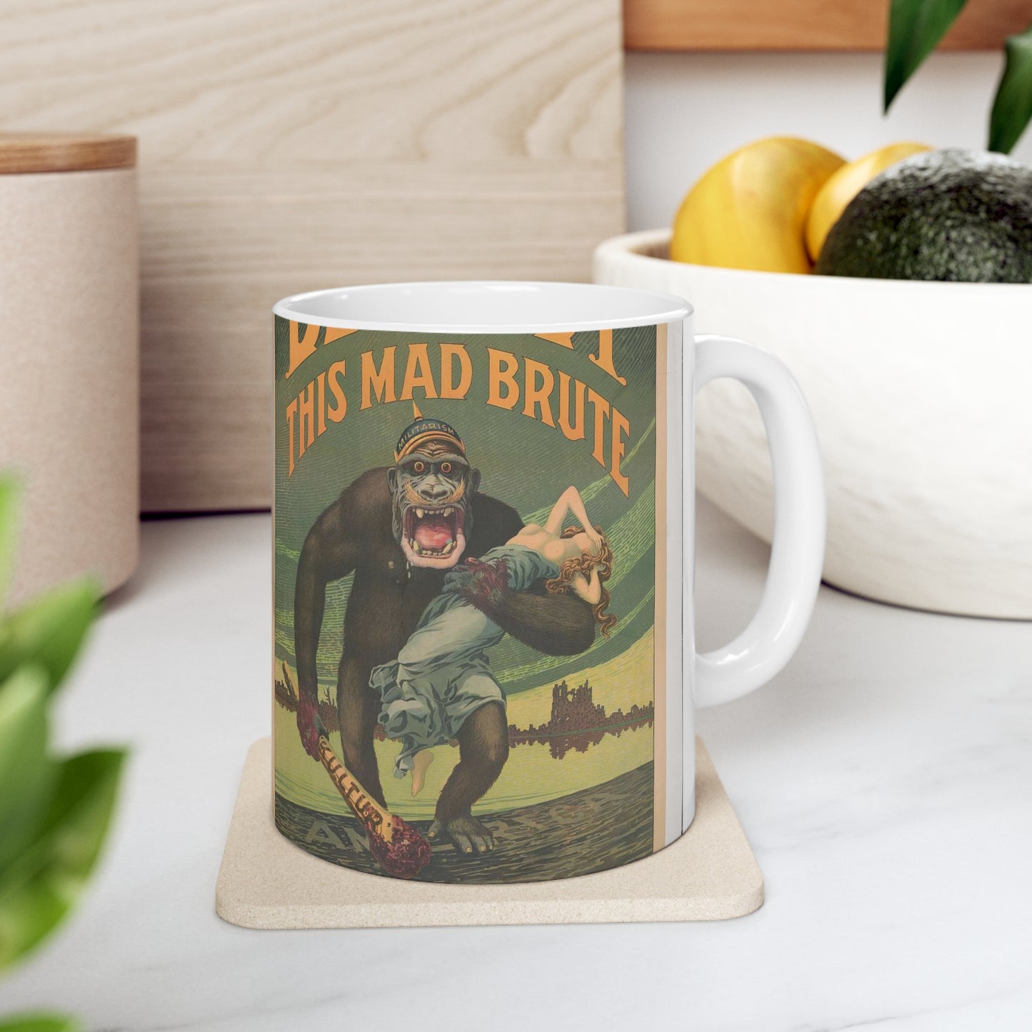 Destroy this mad brute Enlist - U.S. Army. Beautiful Novelty Ceramic Coffee Mug 11oz
