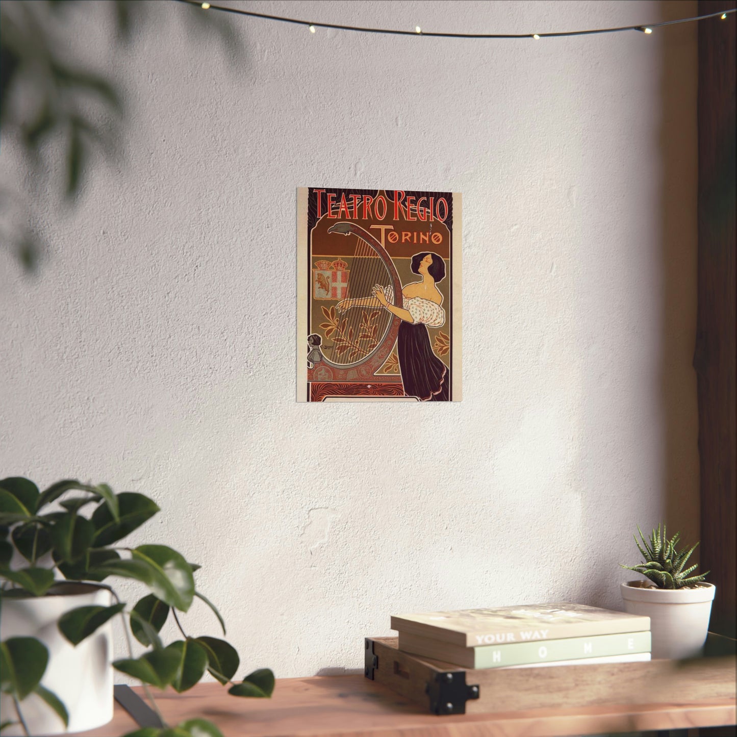 Affiche italienne pour le "Théâtre royal de Turin" High Quality Matte Wall Art Poster for Home, Office, Classroom
