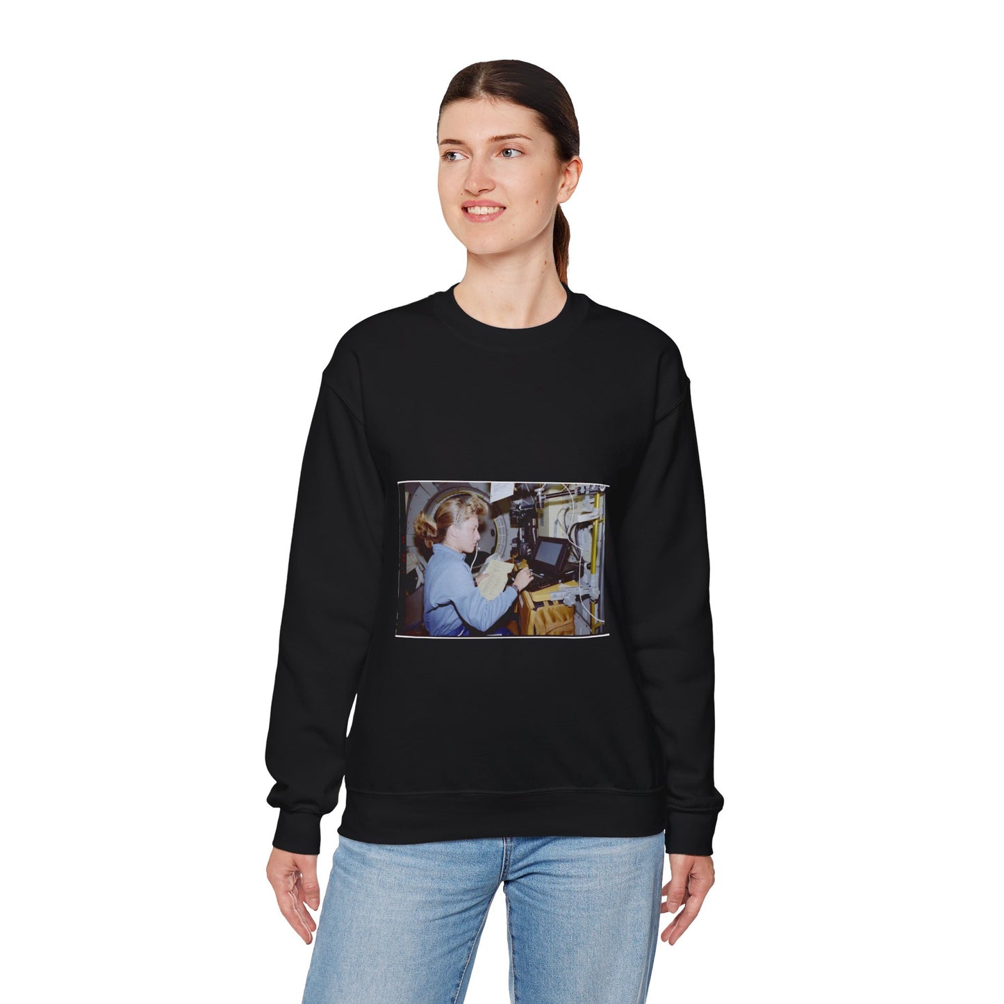 S47-238-020 - STS-047 - Public domain NASA photogrpaph Black Heavy Blend Adult Crew Neck SweatShirt