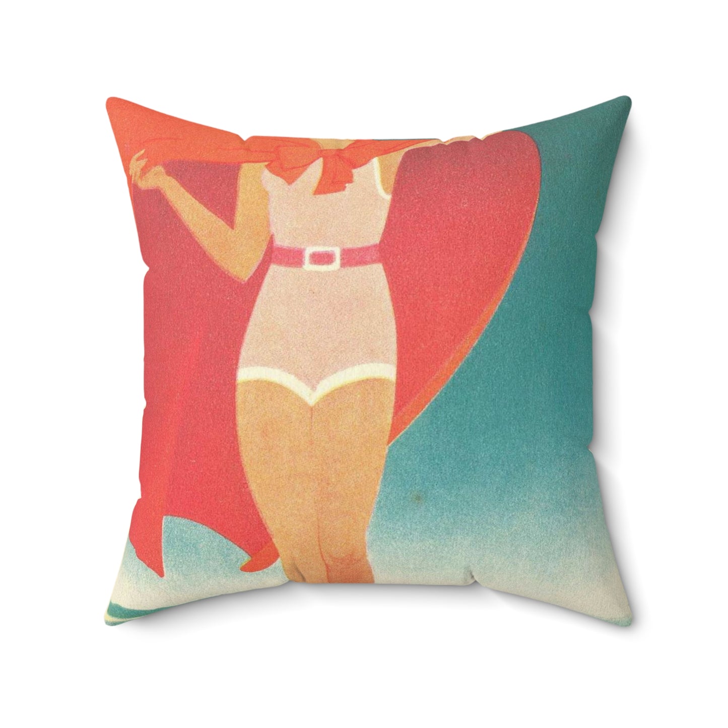 Jupp Wiertz - Zoppot, das Weltbad an der Ostsee Decorative Accent Square Pillow