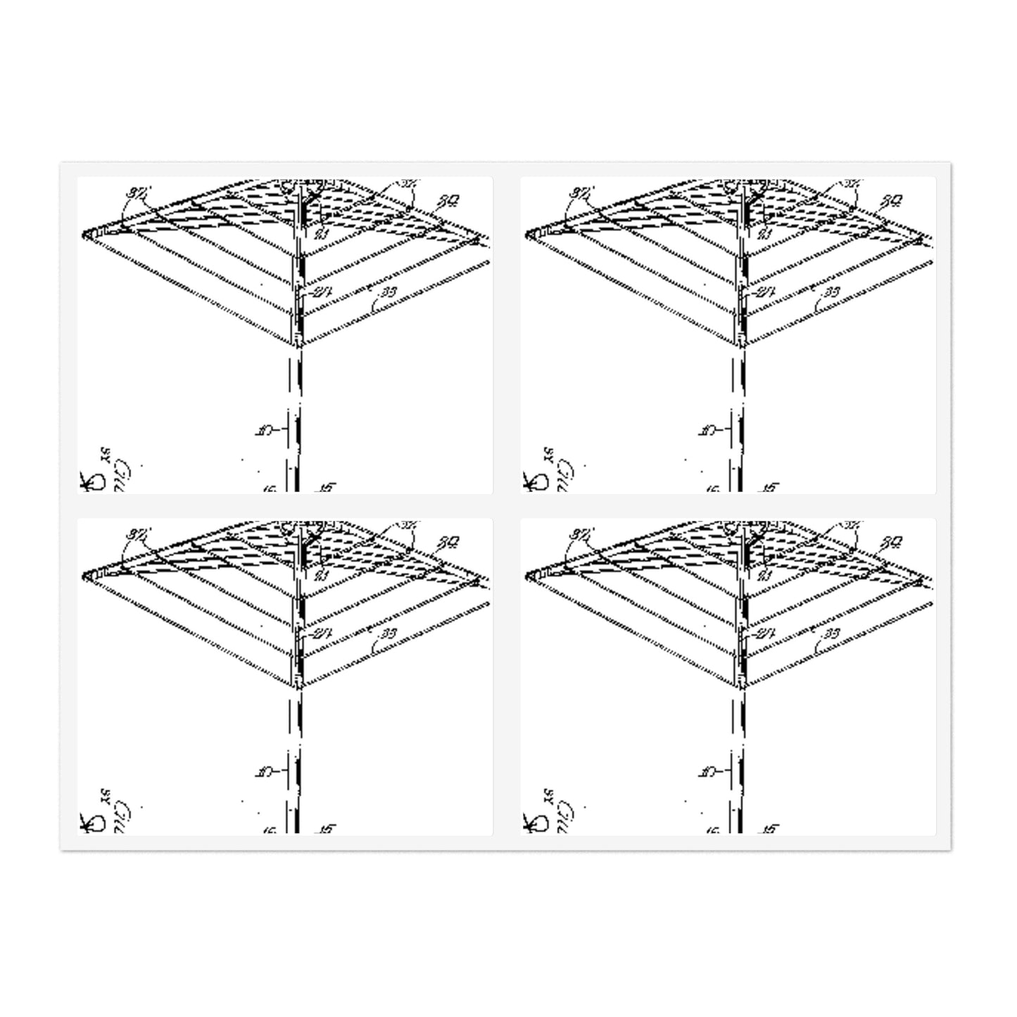 Patent drawing - Clothes dryer Public domain image Laminated UV Protective Vinyl Stickers