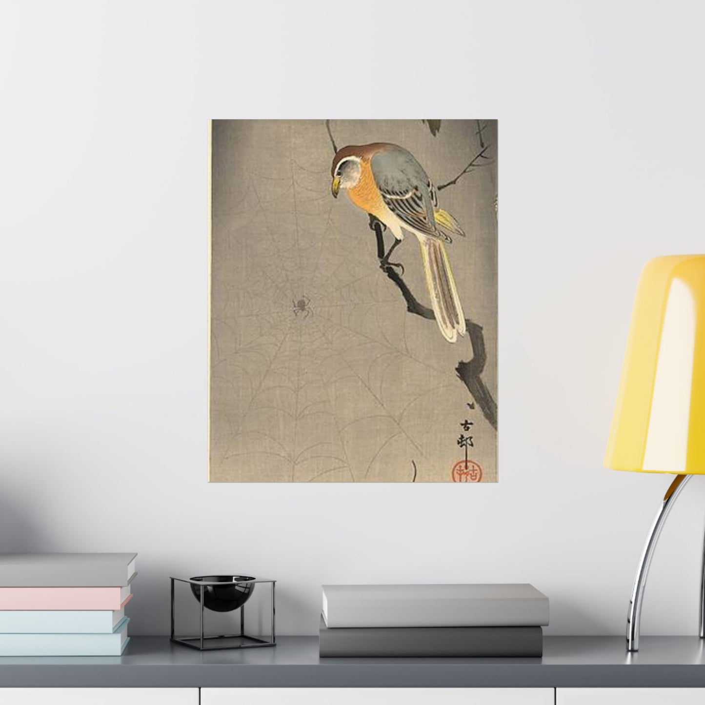 Koson - the-spiderweb, Ohara Koson High Quality Matte Wall Art Poster for Home, Office, Classroom