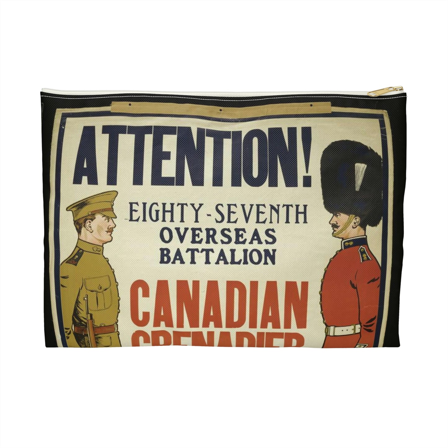 Attention! ... Canadian Grenadier Guards now recruiting Large Organizer Pouch with Black Zipper