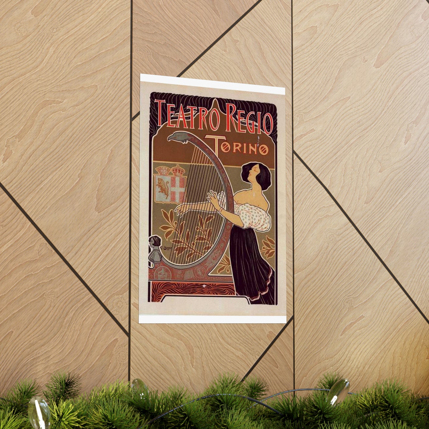 Affiche italienne pour le "Théâtre royal de Turin" High Quality Matte Wall Art Poster for Home, Office, Classroom