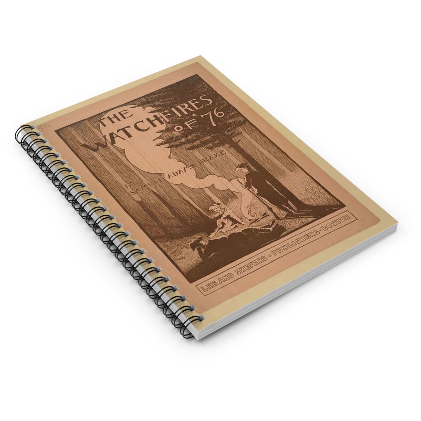 The watchfires of '76., Art Nouveau Poster Spiral Bound Ruled Notebook with Printed Cover