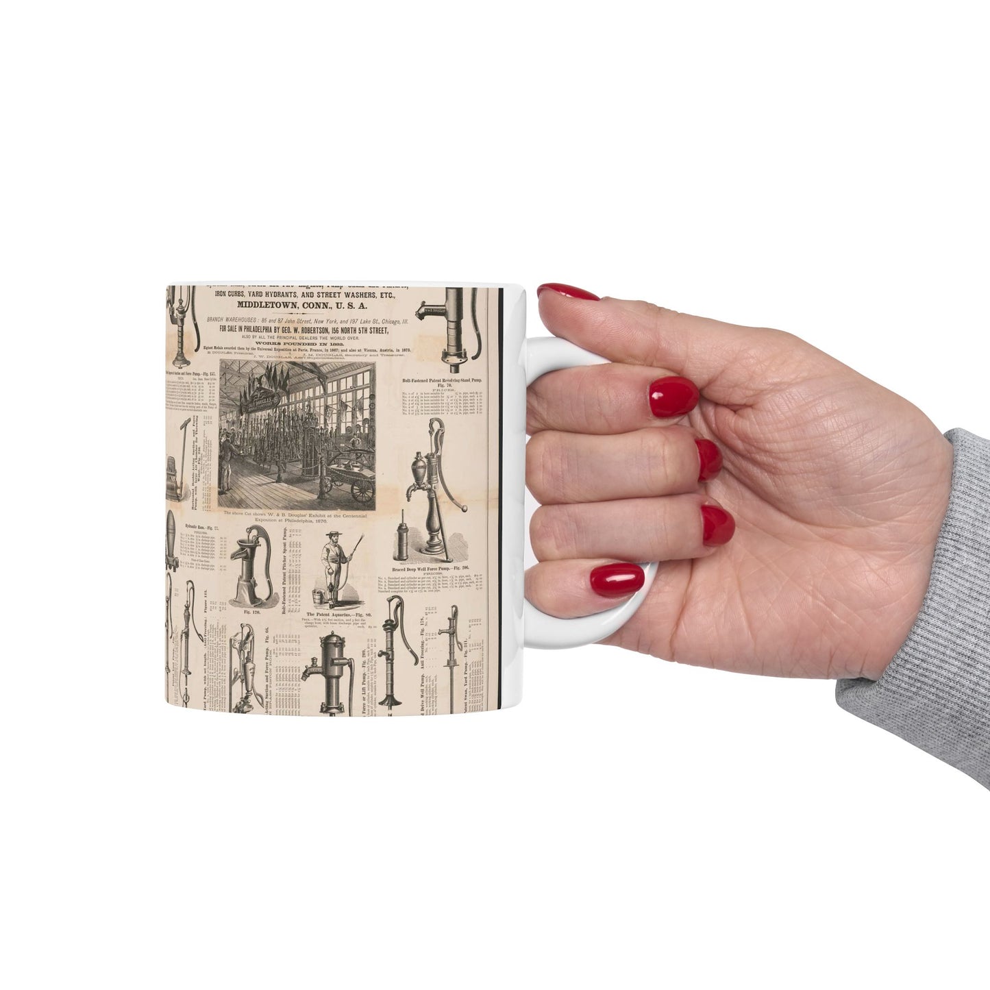 W. & B. Douglas, the oldest and most extensive manufacturers in the world of pumps Beautiful Novelty Ceramic Coffee Mug 11oz