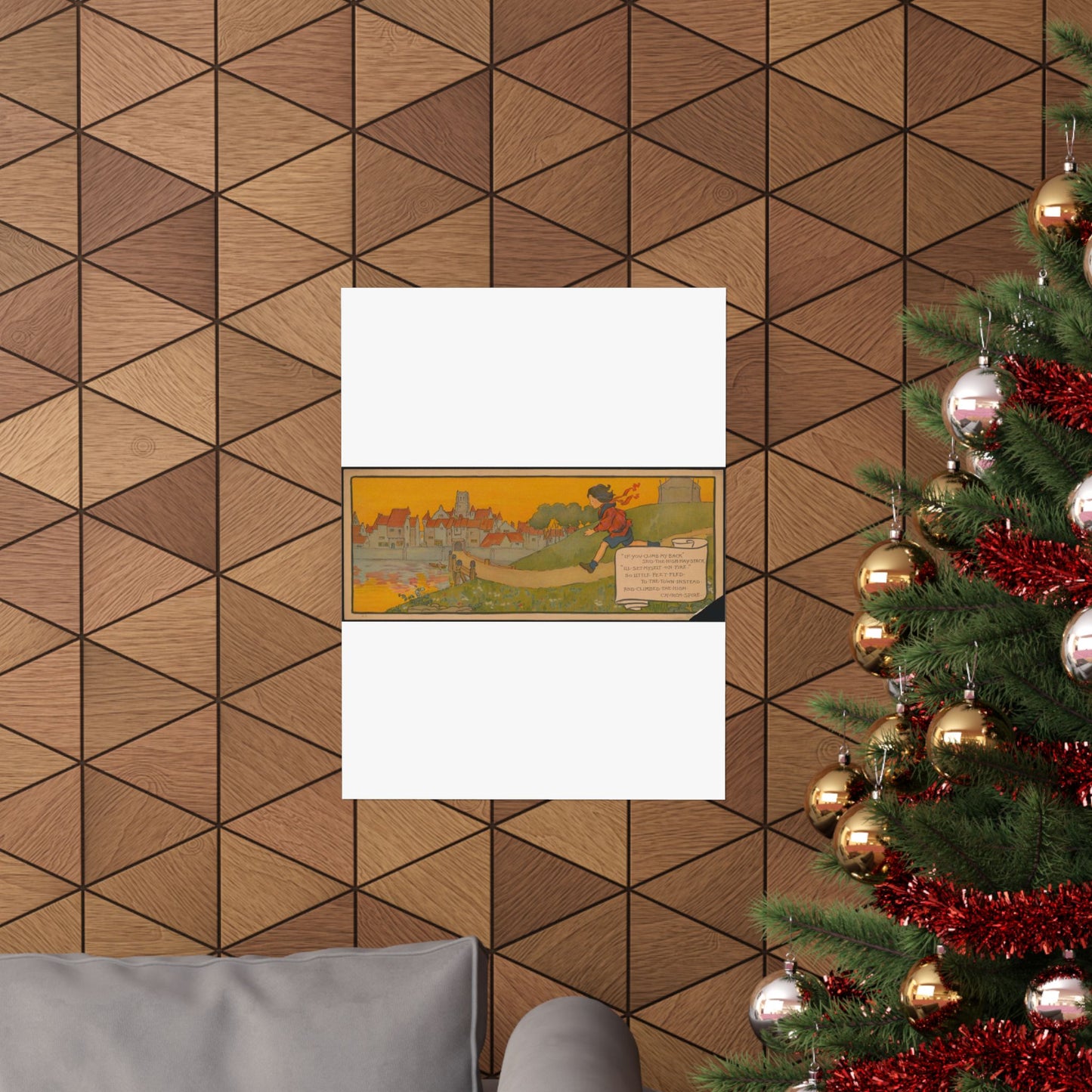 "If you climb my back" said the high haystack.. High Quality Matte Wall Art Poster for Home, Office, Classroom
