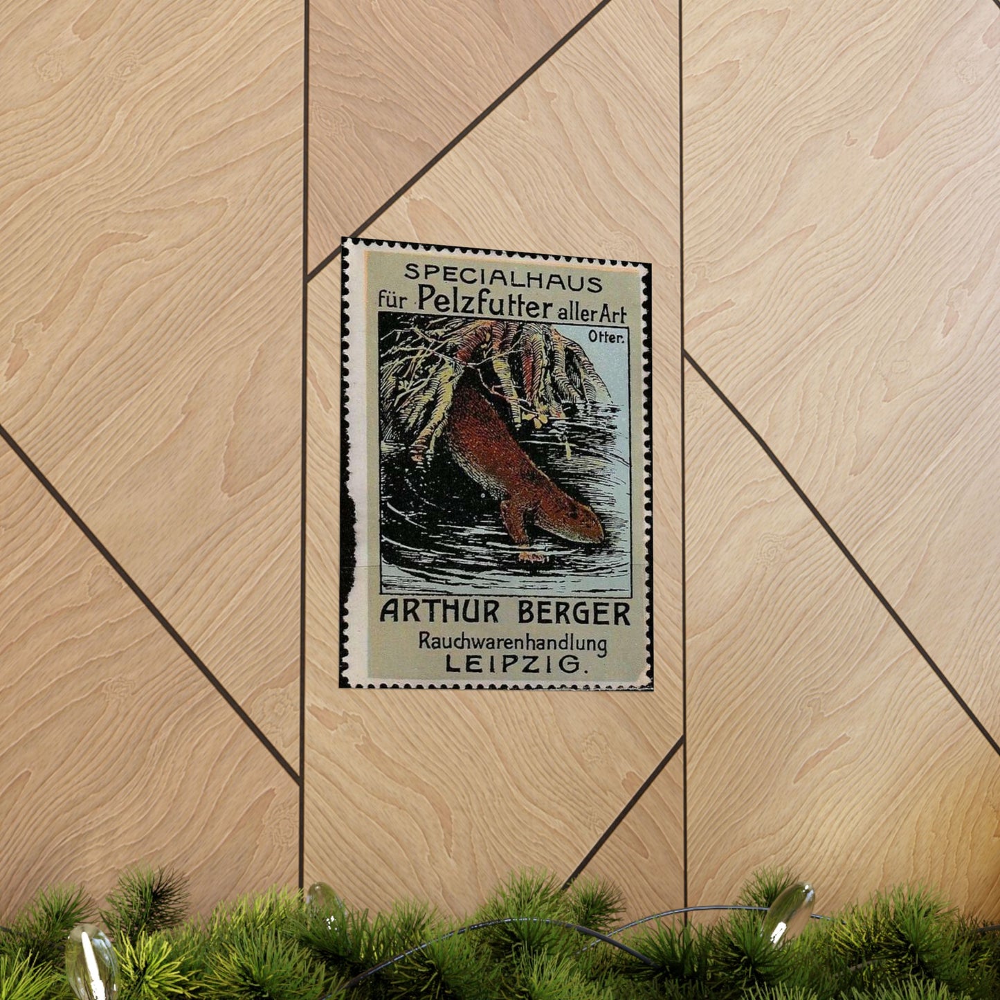 Arthur Berger, fur trader in Leipzig, c. 1910, brand advertisings (07) High Quality Matte Wall Art Poster for Home, Office, Classroom